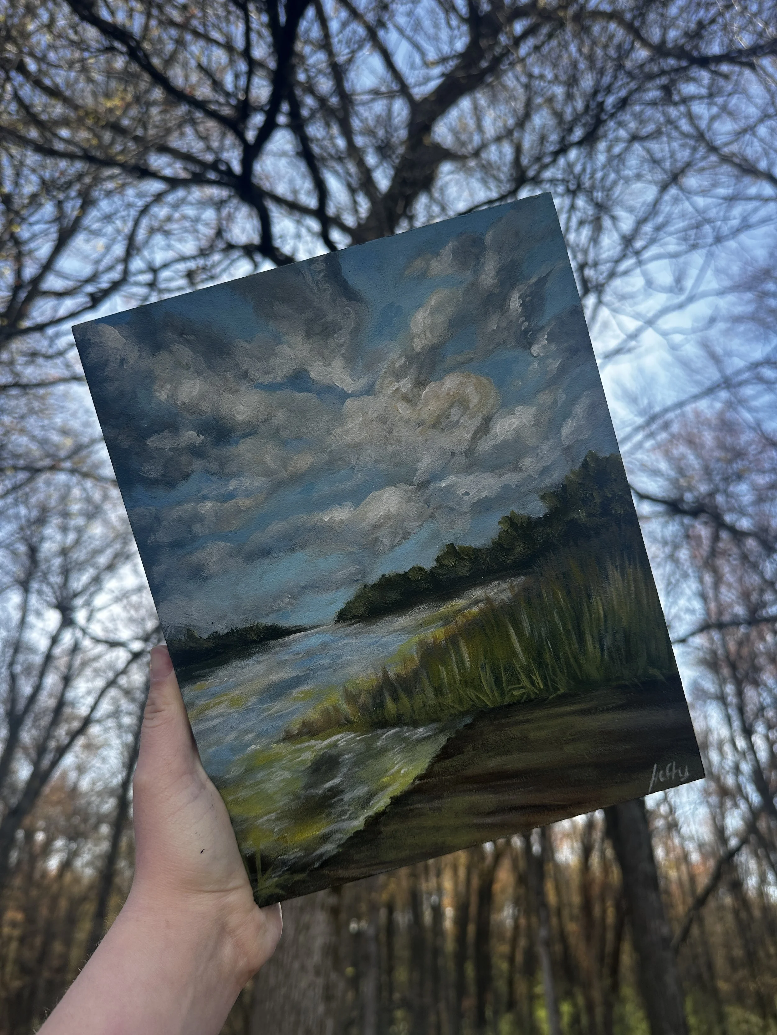 "Cedar Lake: Late Spring" Original Acrylic
