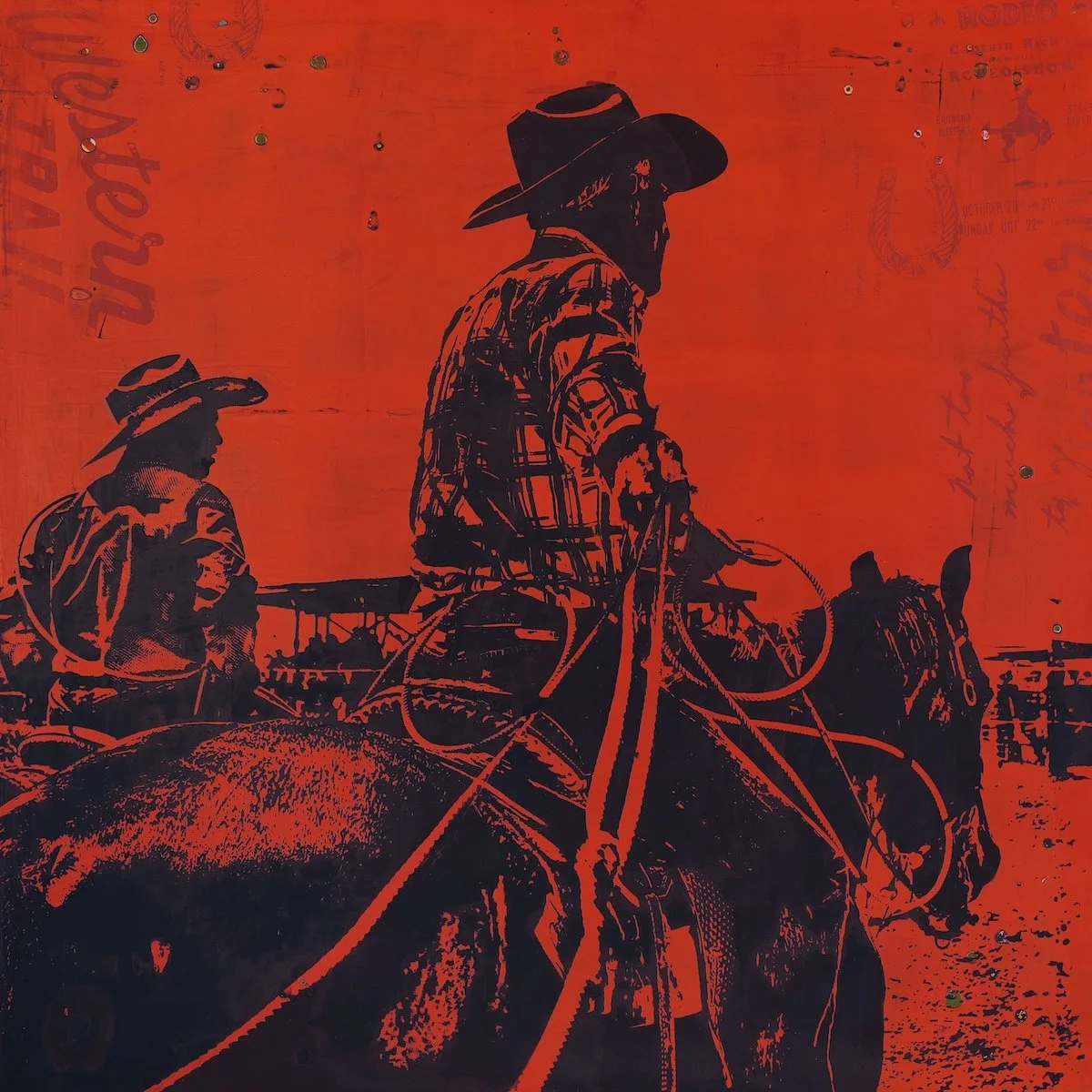 "Rodeo Nights - Flame" | 36 x 36 in | Available - Altamira Fine Art, Scottsdale AZ