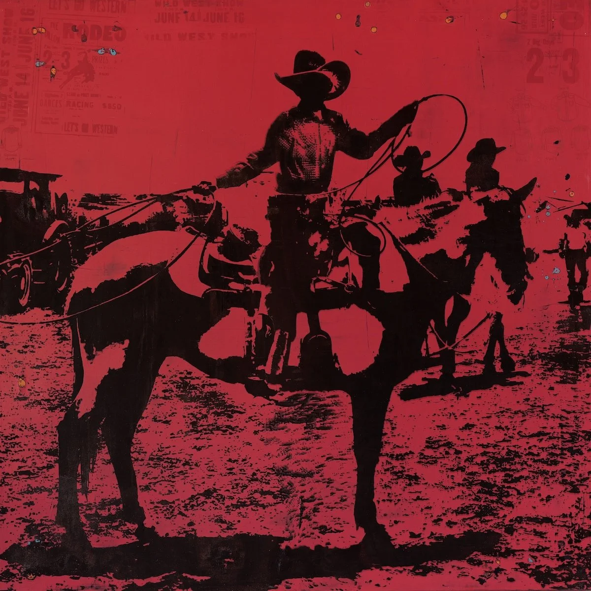 "Rodeo Nights - Ruby" | 36 x 36 in | Available - Altamira Fine Art, Scottsdale AZ