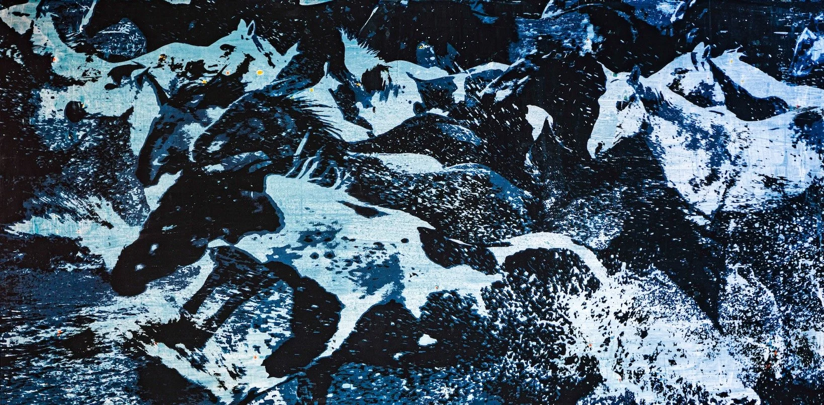 "Running on Moonlight" | 27 x 54 in 