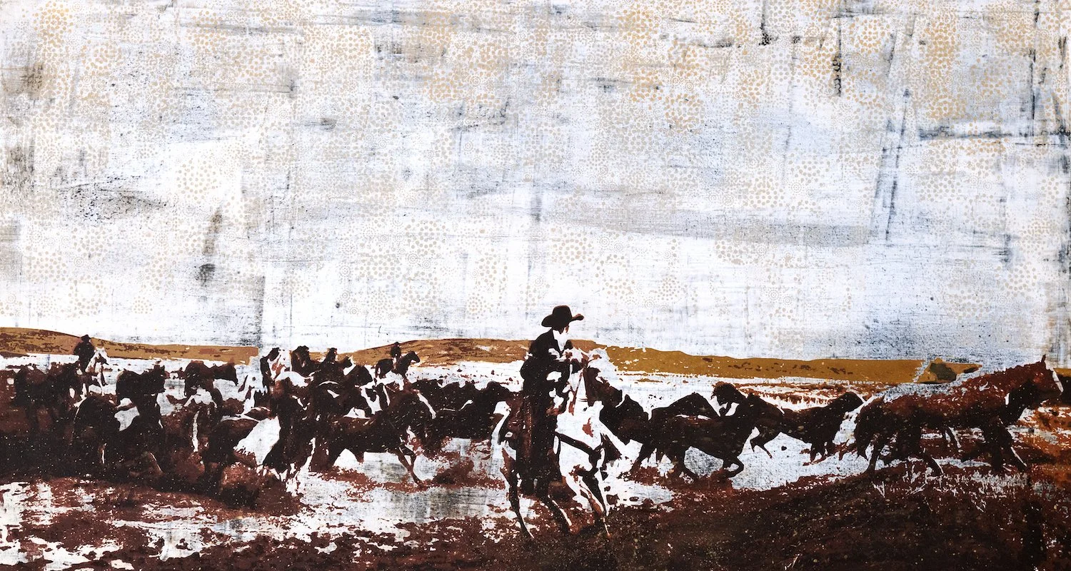 Crossing to Safety : Fall Run | 33 x 60 in | SOLD