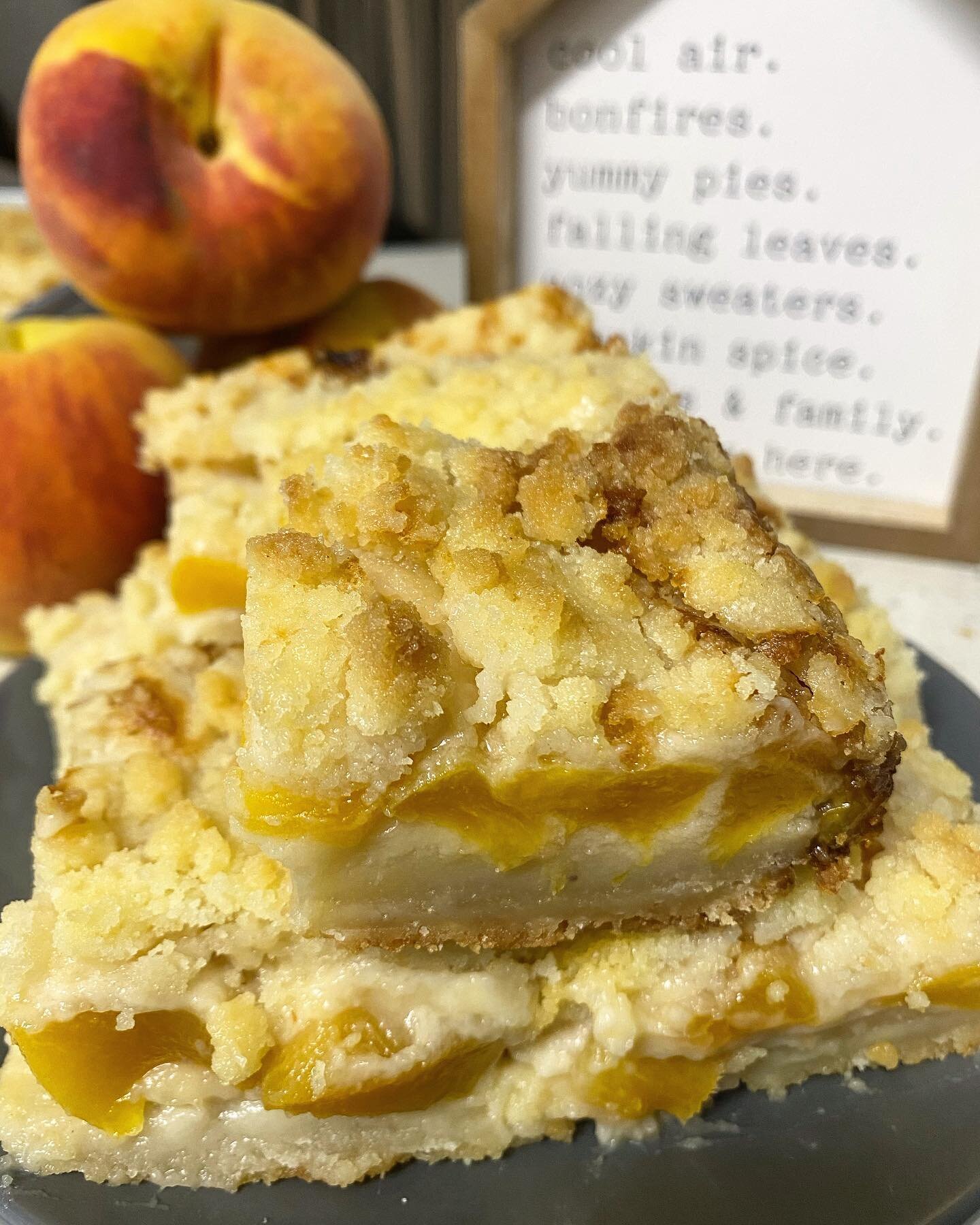 UPDATE- PREORDERS ARE SOLD OUT! Thank you all for your support! 💙

Next week we will be introducing our PEACHES + CREAM COBBLER 🍑

Fresh peaches and creamy filling on top of a buttery shortbread crust, baked with a crumble topping 😋 Our twist on t