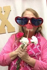 Mugging at a Valentine's Day fundraiser