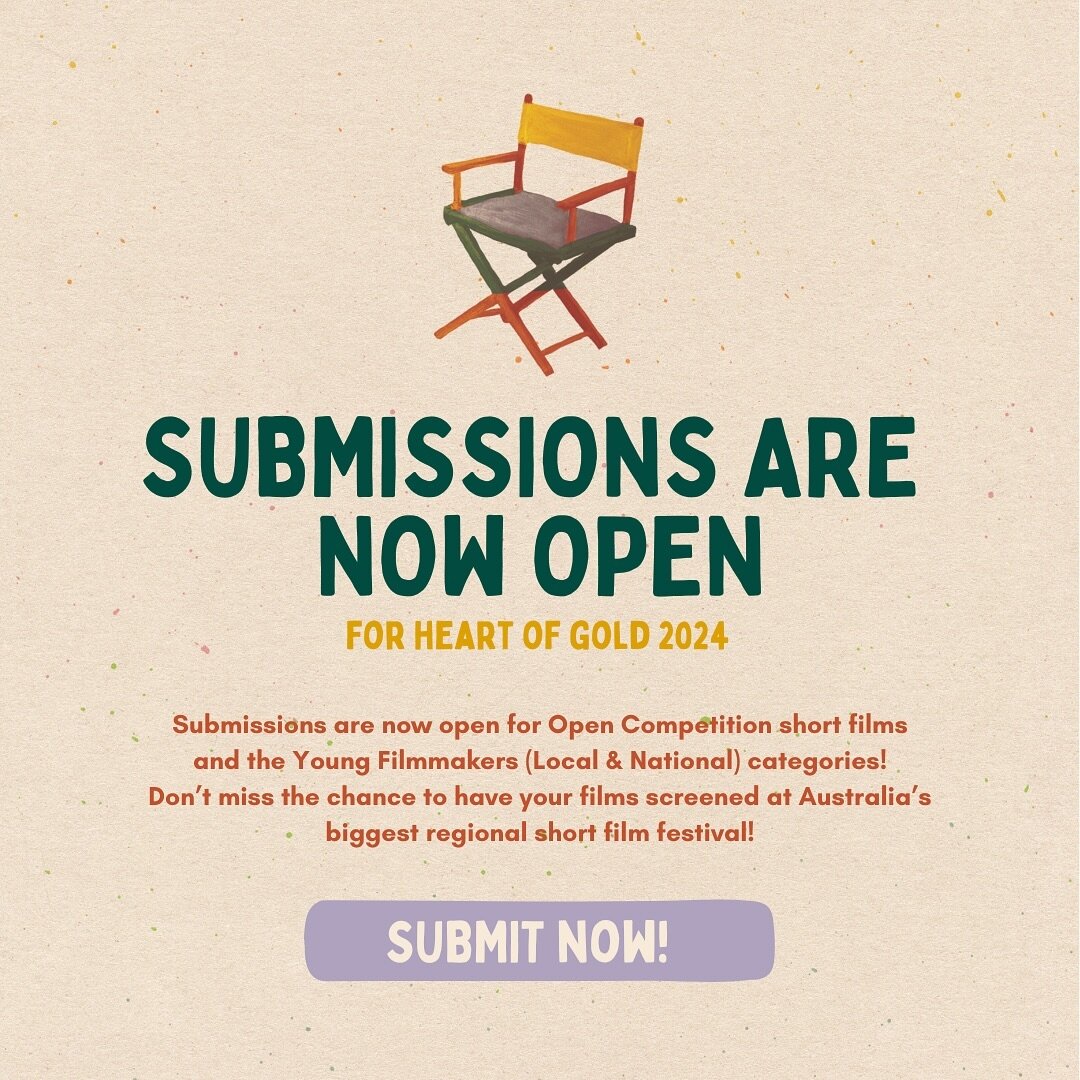 📣Calling all filmmakers!

Submissions are now open for the 2024 edition of the Heart of Gold International Short Film Festival! 💛

#heartofgold #filmfestival #shortfilms #filmfreeway