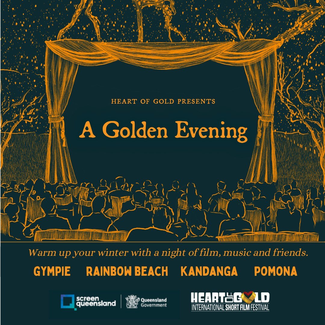 Heart of Gold International Short Film Festival is excited to once again launch our &lsquo;Golden Evenings&rsquo; regional tour with the first of five events on Friday 7 June 2024 at the Gympie Music Hall at the Australian Institute of Country Music.