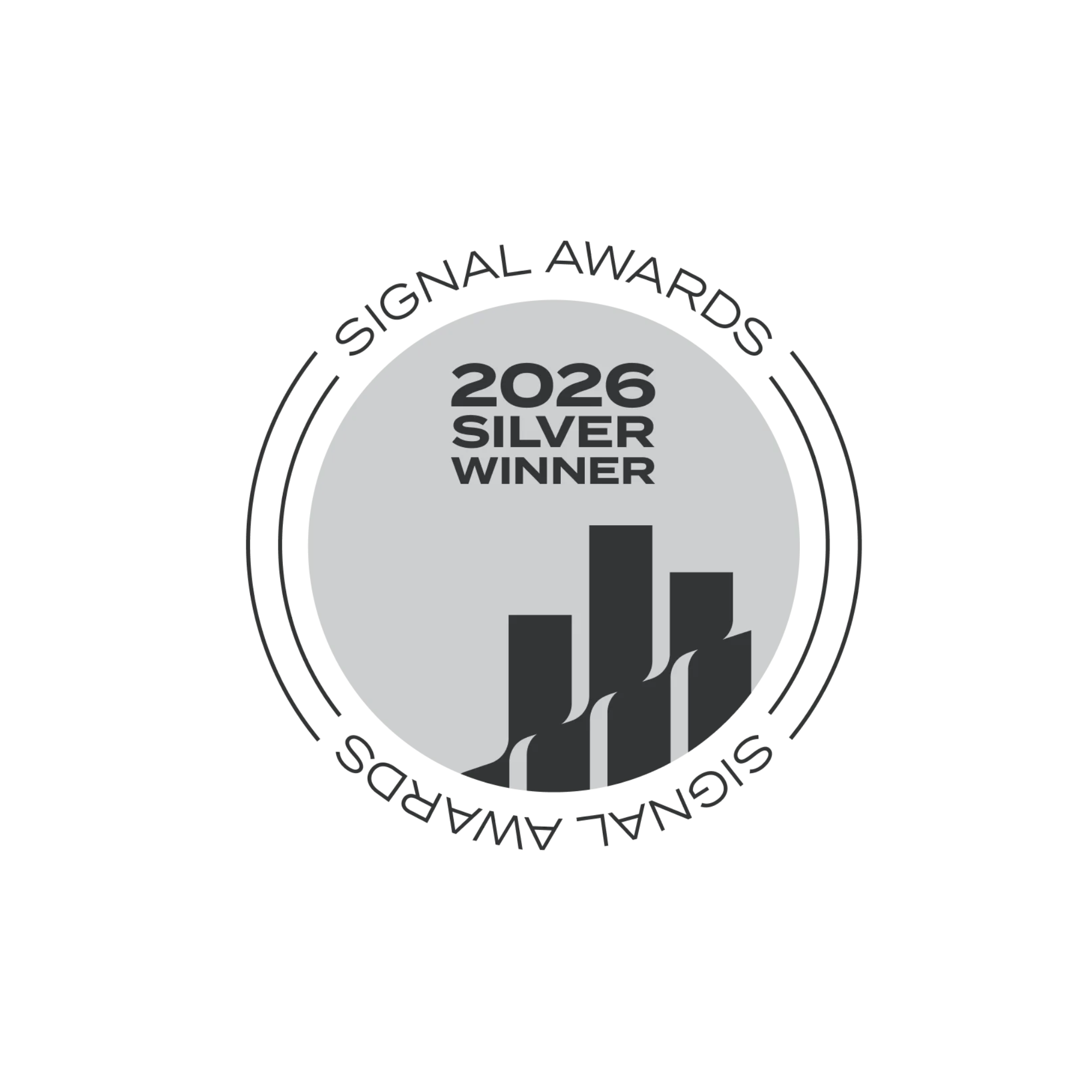 Badge reading Signal Awards 2026 Silver Winner