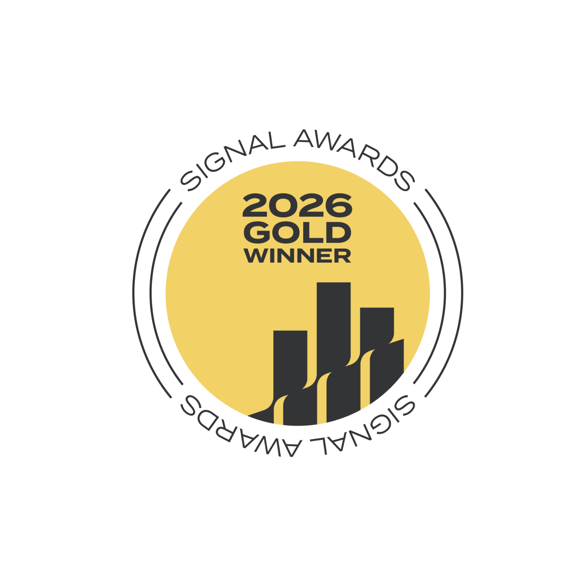 Badge reading Signal Awards 2026 Gold Winner