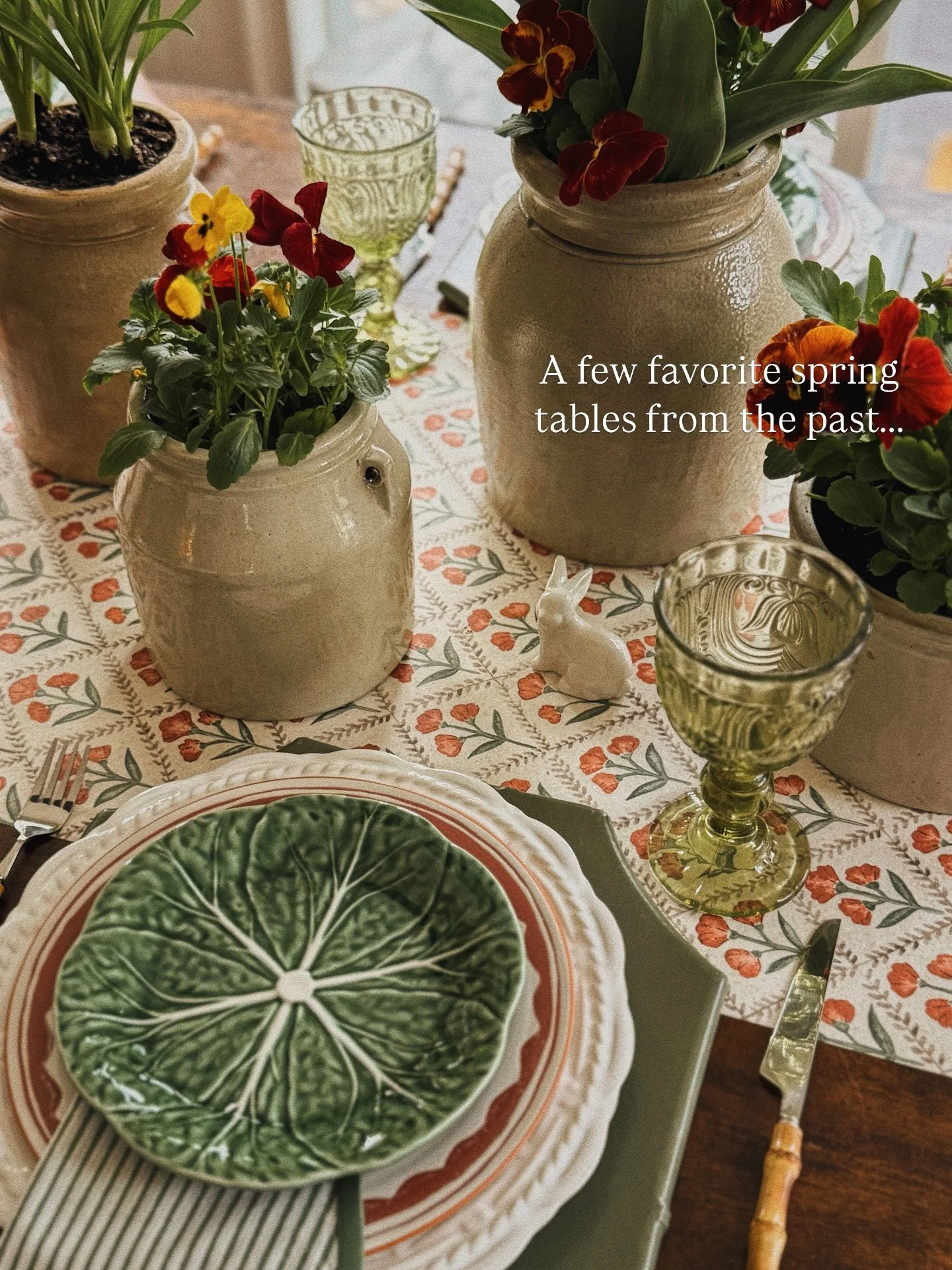 I hope this encourages you to get creative as you maybe set your table this Easter weekend, or anytime for any reason really. It&rsquo;s always the mismatched tables with unconventional pieces and personal touches that are my favorite. 🌱🪺🌼 #pantry