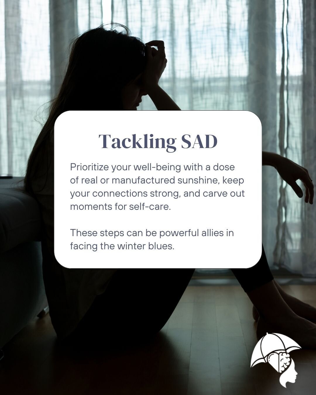 We are currently deep in those long winter days where Seasonal Affective Disorder (SAD) commonly strikes.  This form of depression often shows up like an uninvited winter guest. 🌨️ As daylight dwindles and the skies remain cloudy, it can trigger fee