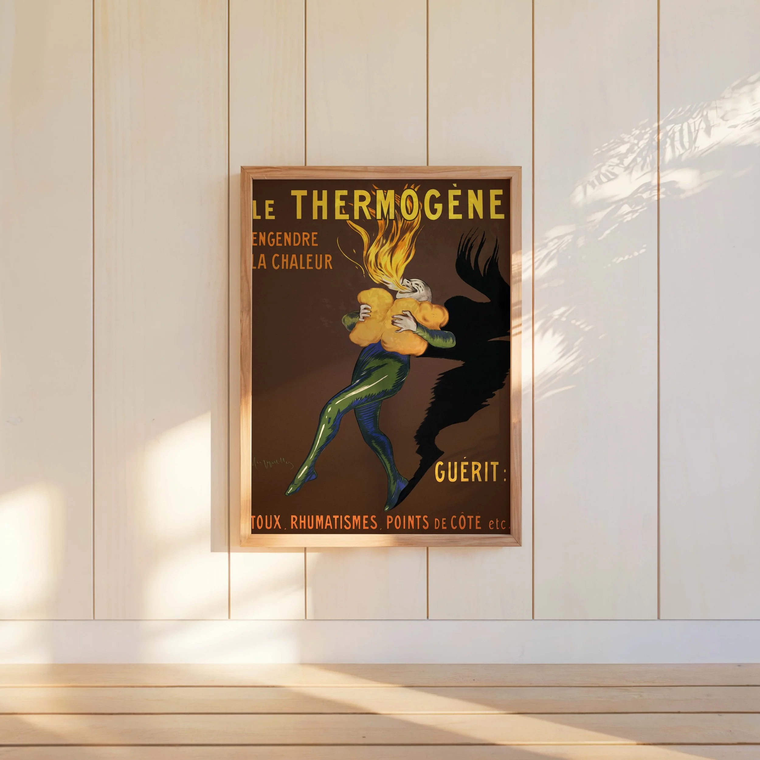 Le Thermogène Engendre la chaleur et guèrit toux rhumatismes, points de côte, etc. (1909) by Leonetto Cappiello.jpg