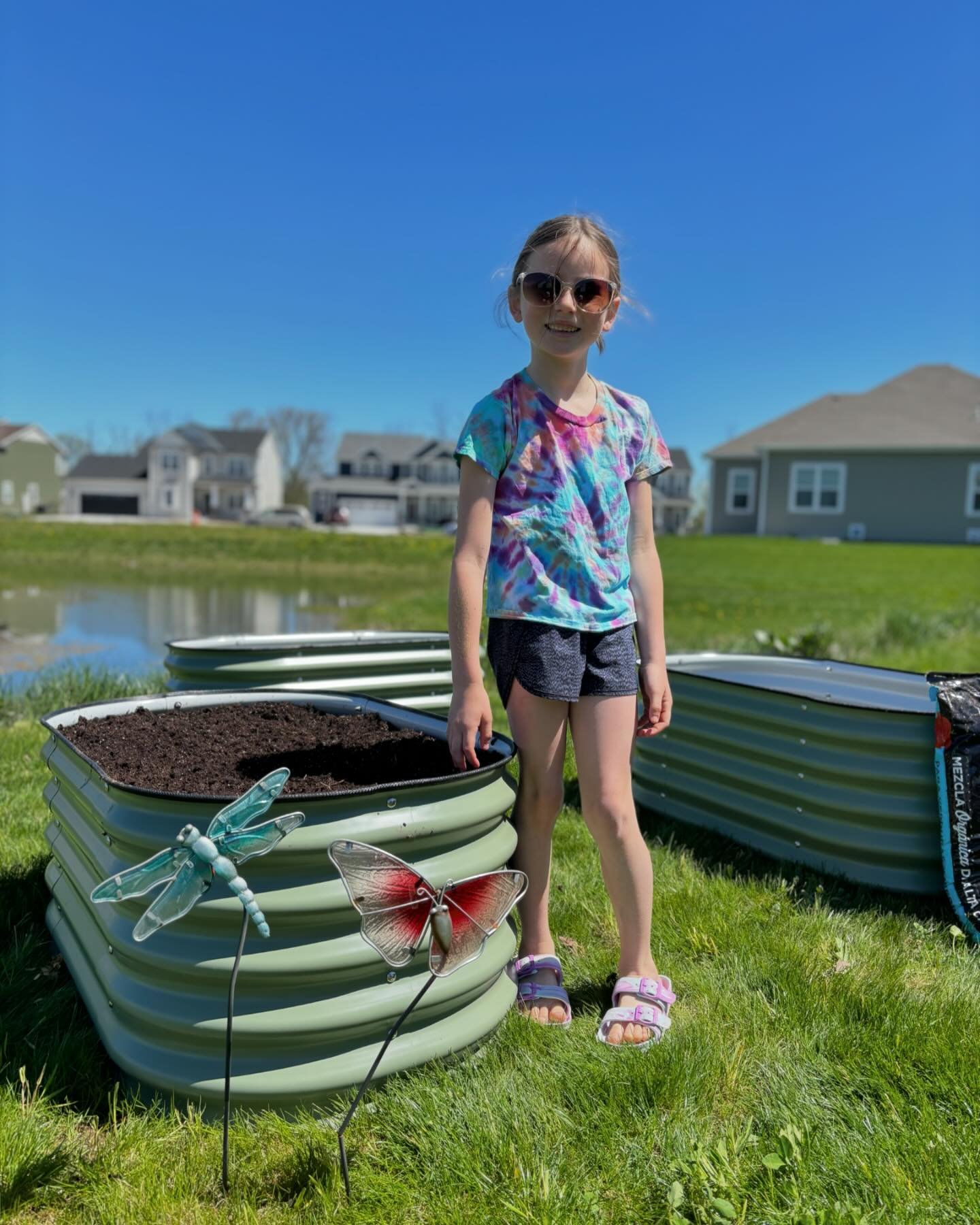 We installed our @vego_garden beds this weekend and even planted some 🌱! Gardening with kids&hellip;it&rsquo;s like adding another layer to the whole concept of cooking with kids. When kids can watch the process of growing their food, the excitement