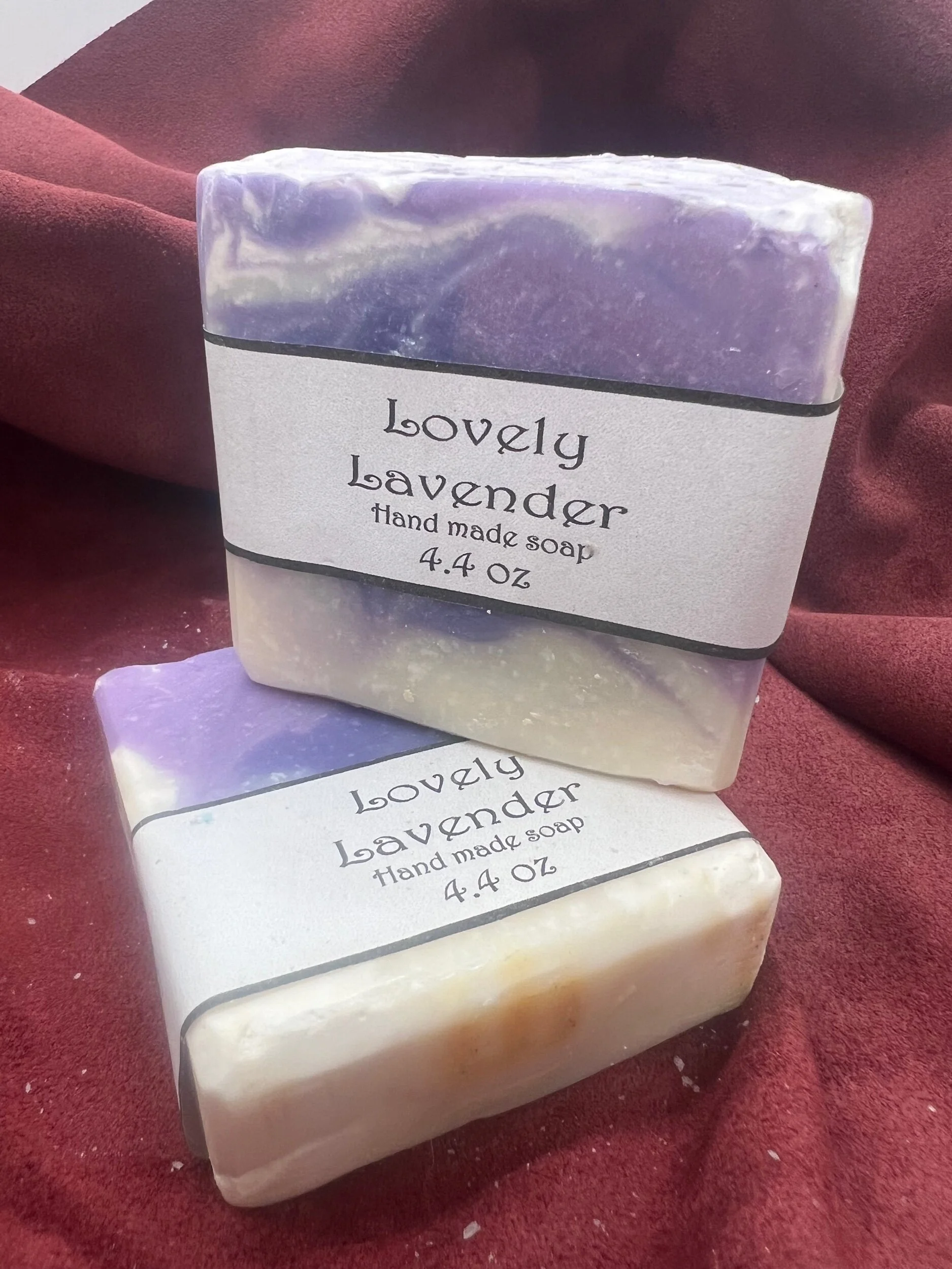 soap with Olive Oil, Palm Oil, Coconut Oil, Shea Butter, Lavender Scent oil