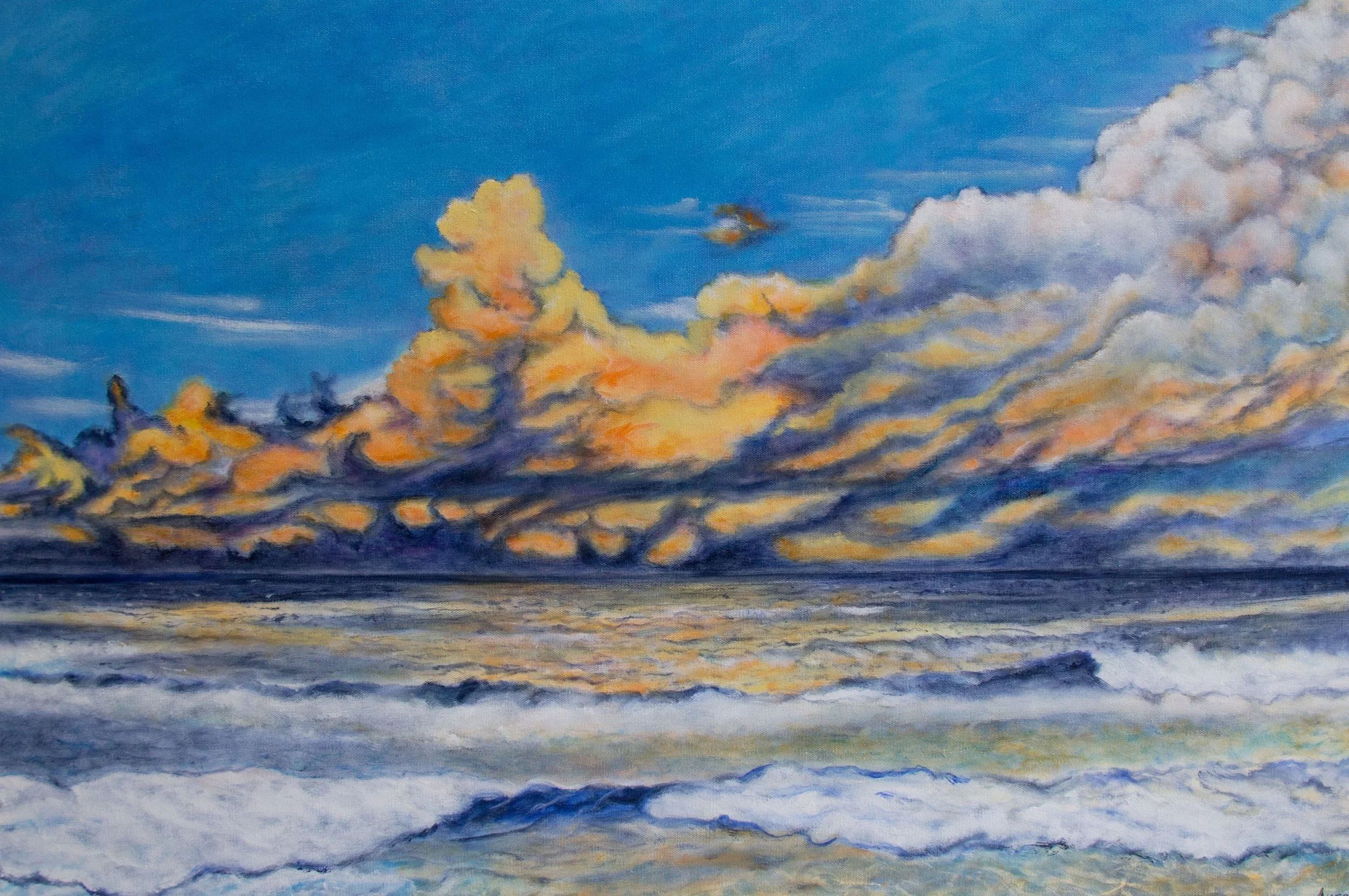 GOLDEN BLUE CLOUDS
(36" x 24" x 1.5")