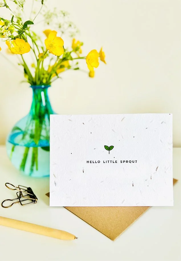 Hello Little Sprout (New Baby) - Plantable Card — Latitude 50 Living