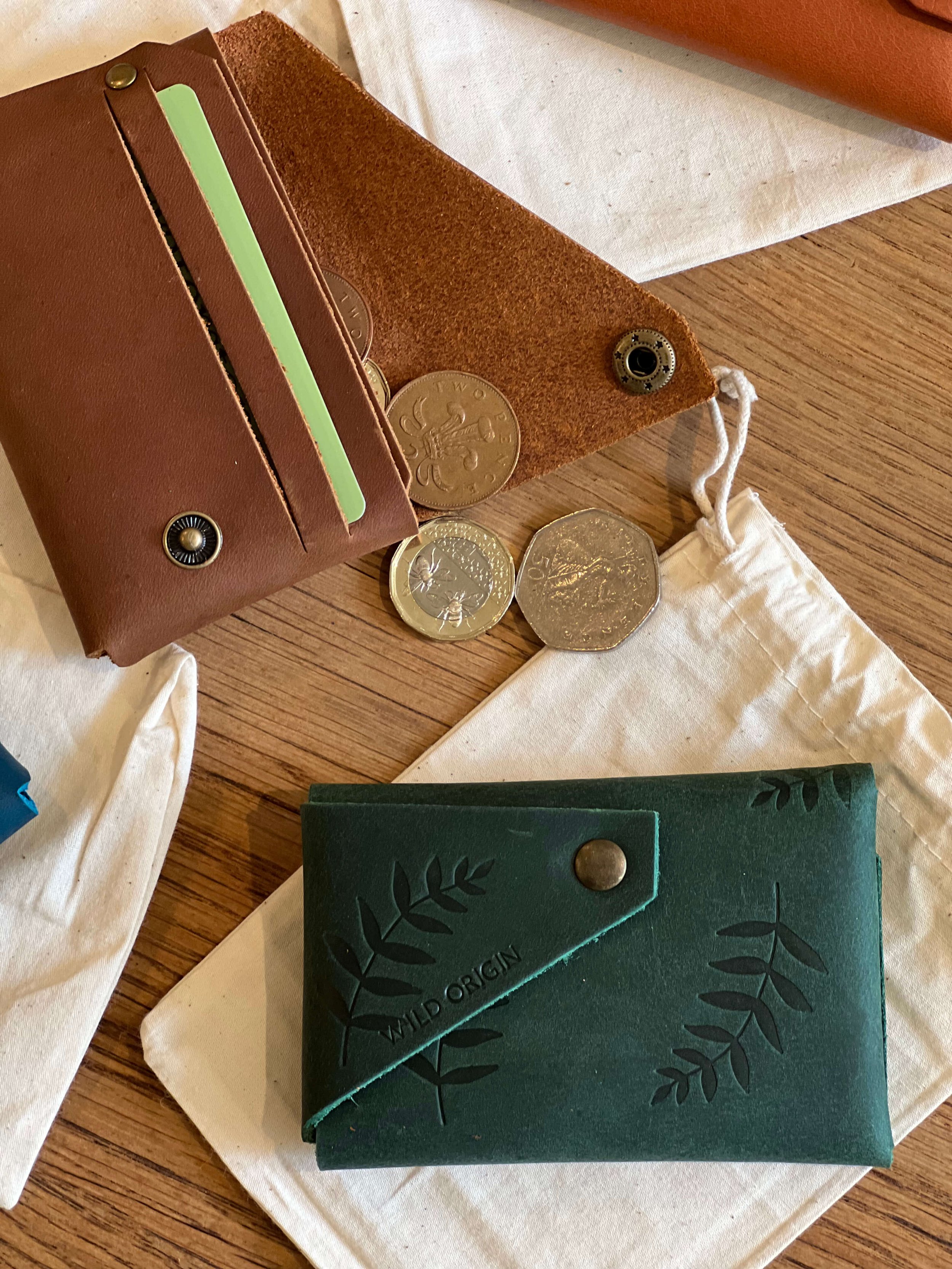 Wild Origin Leather Wallet - botanicalprintgreen 1.jpeg