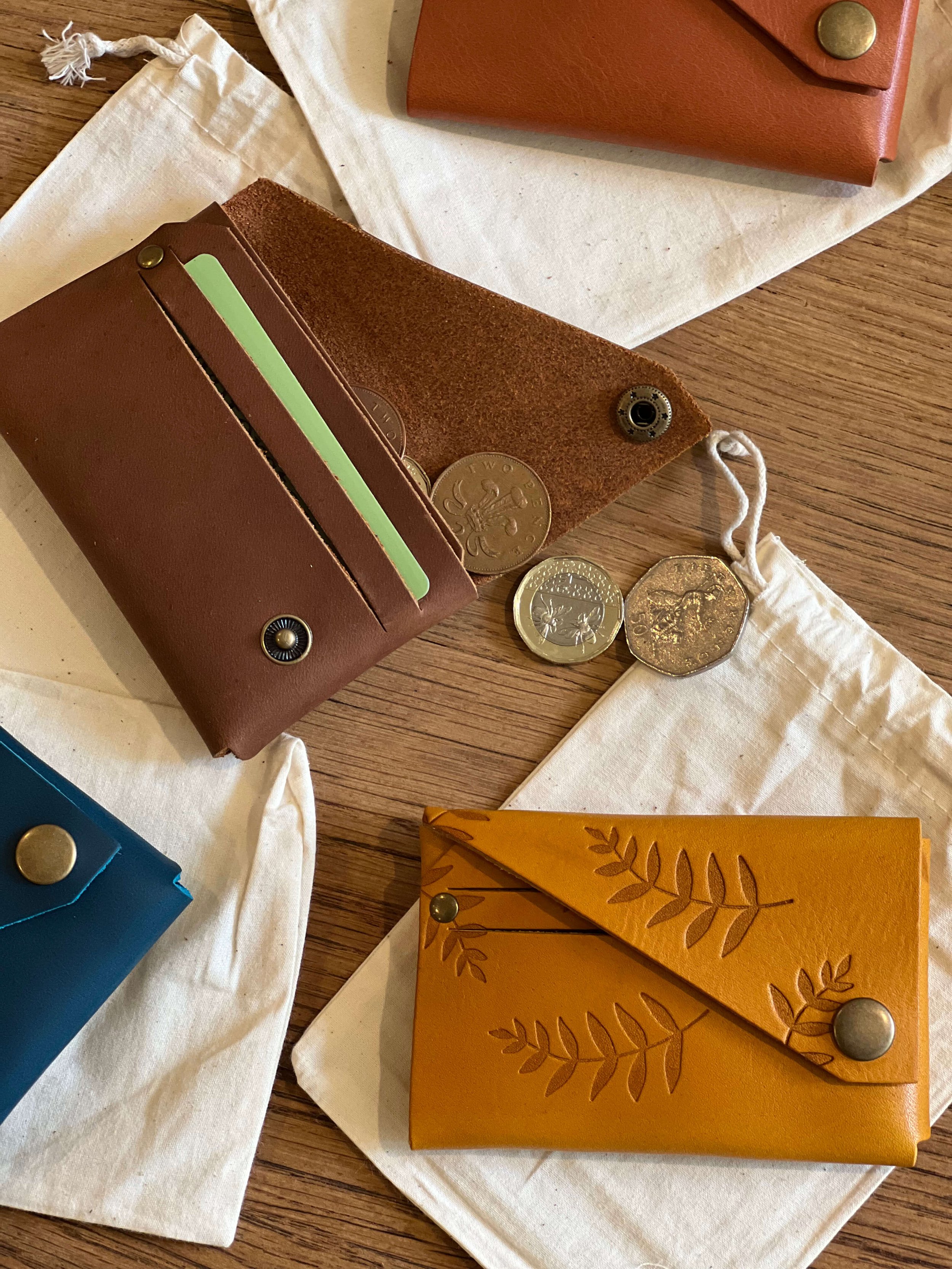 Wild Origin Leather Wallet - botanicalprintmustard 1.jpeg