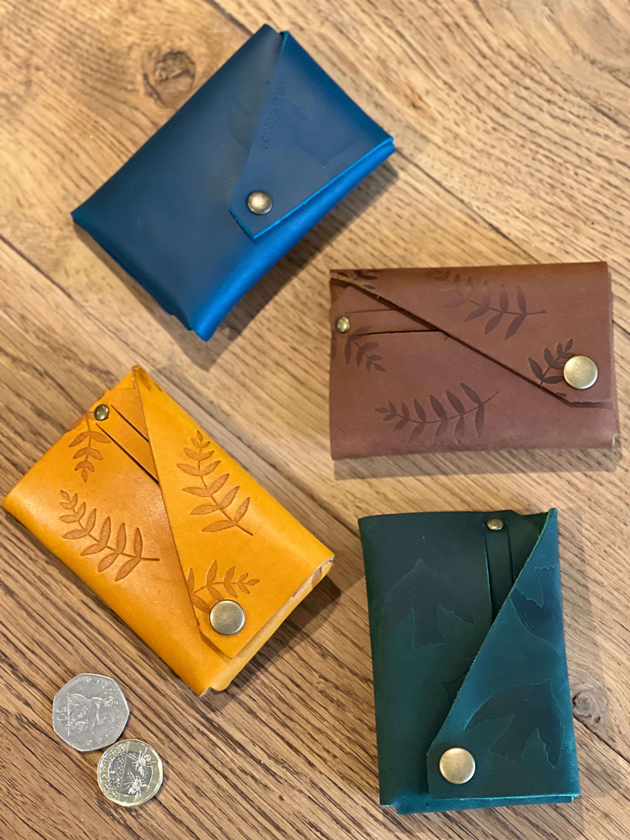 Wild Origin Leather Wallet - botanicalprintmustard 4.jpeg