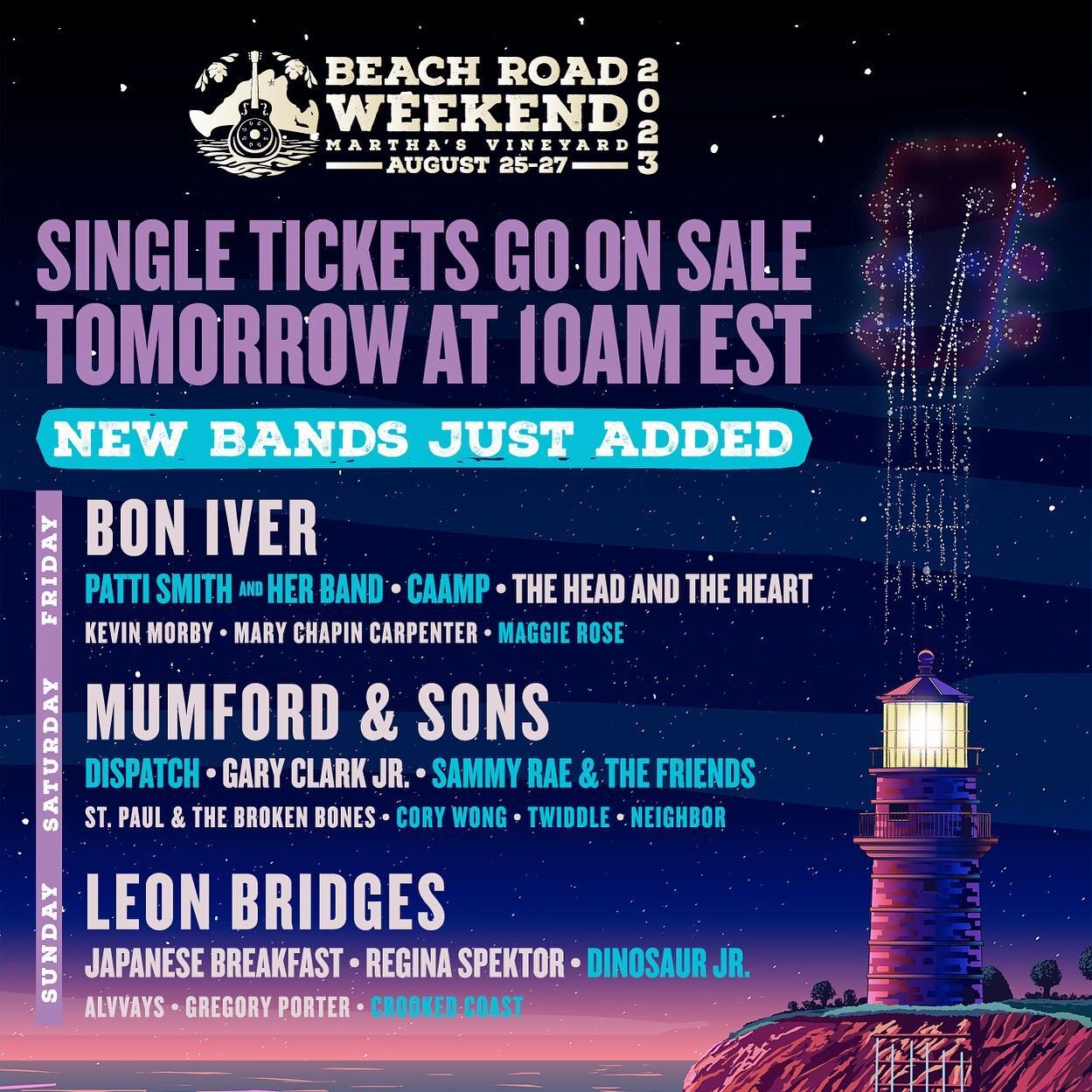 We just added another date to our Summer festival schedule with @beachroadweekend on August 26! See you at the vineyard 🍇💚

Tickets on sale tomorrow &gt;&gt;&gt; beachroadweekend.com
