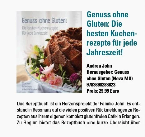 🍰 Wir freuen uns sehr &uuml;ber diese sch&ouml;ne Buchbewertung!

Unser Buch &bdquo;Genuss ohne Gluten: Die besten Kuchenrezepte f&uuml;r jede Jahreszeit!&ldquo; wurde vorgestellt in der @deutschezoeliakiegesellschaft  und wir freuen uns sehr &uuml;