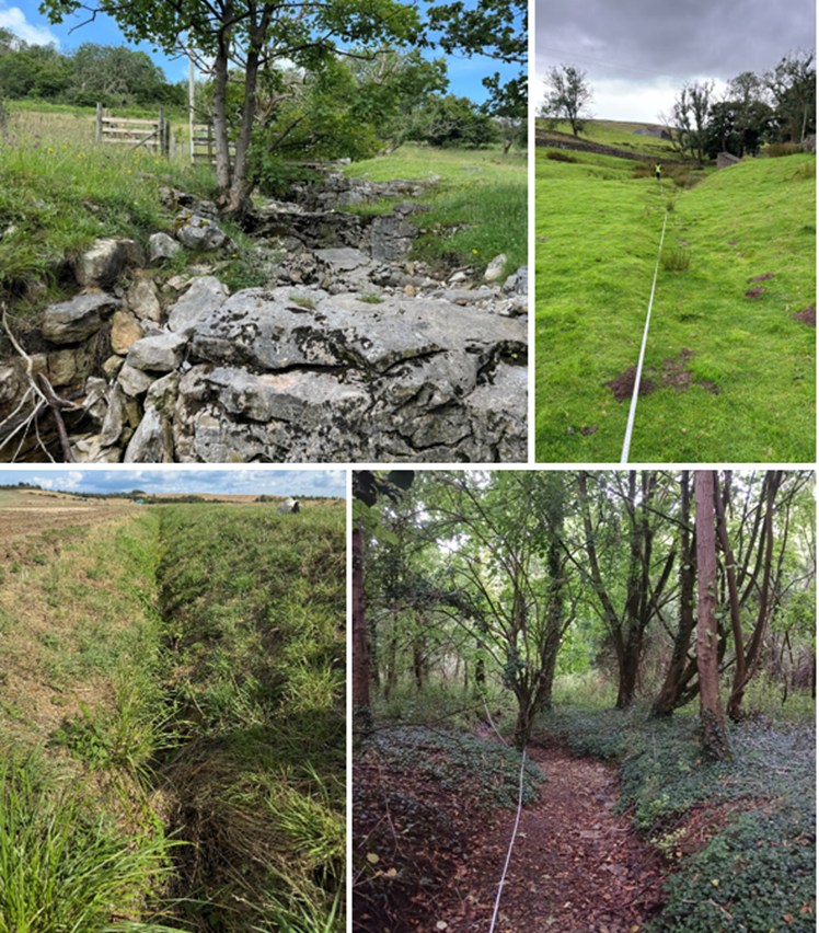 Figure 1. Survey sites, illustrating the diversity of England’s dry temporary streams.