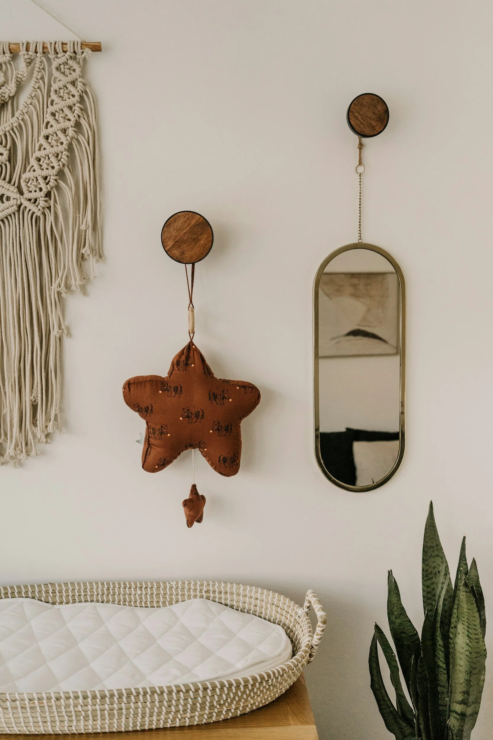 warm, calming, simplistic view of a nursery room