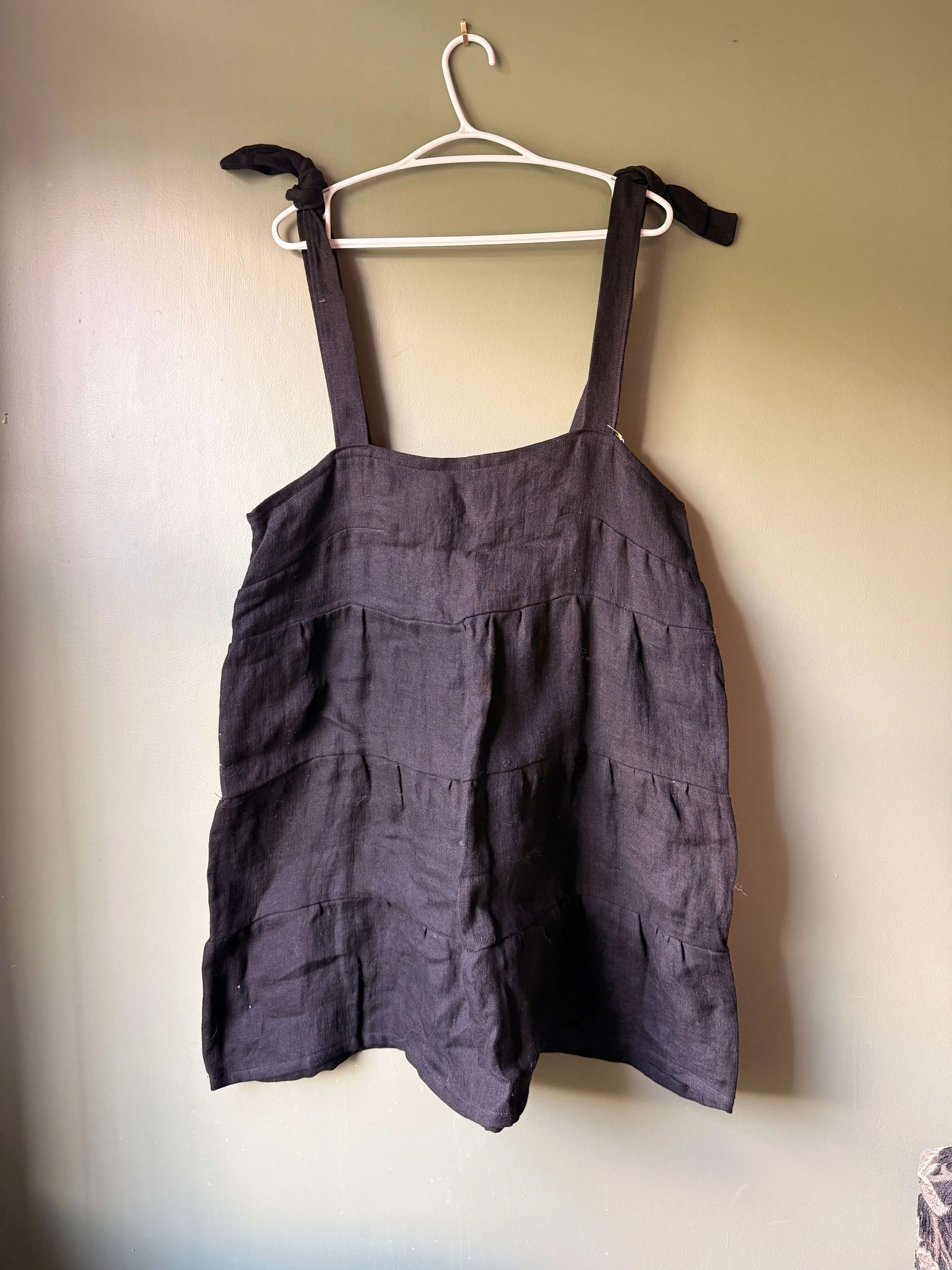 Linen Babydoll dress - L