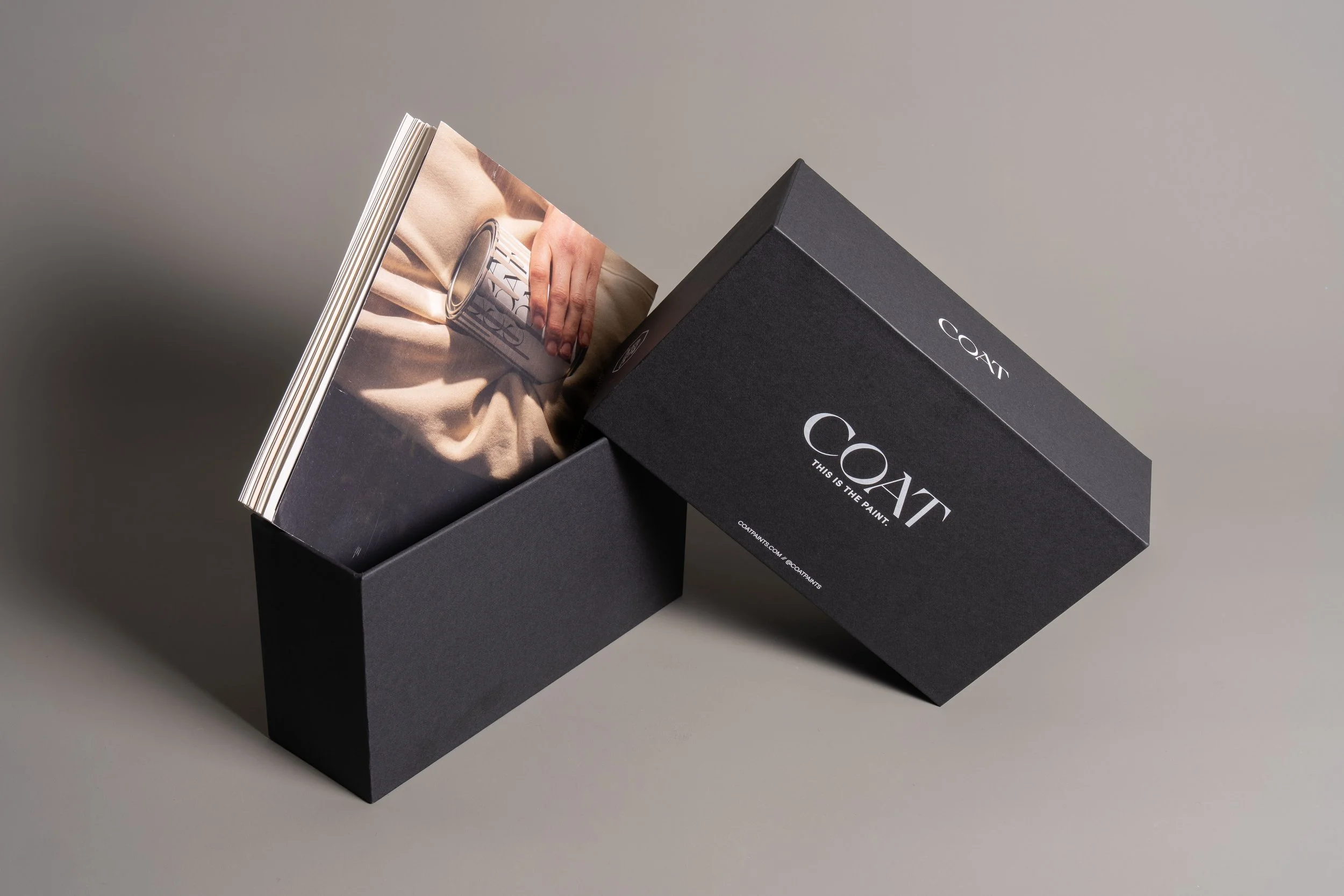 Coat Paints luxury presentation packaging