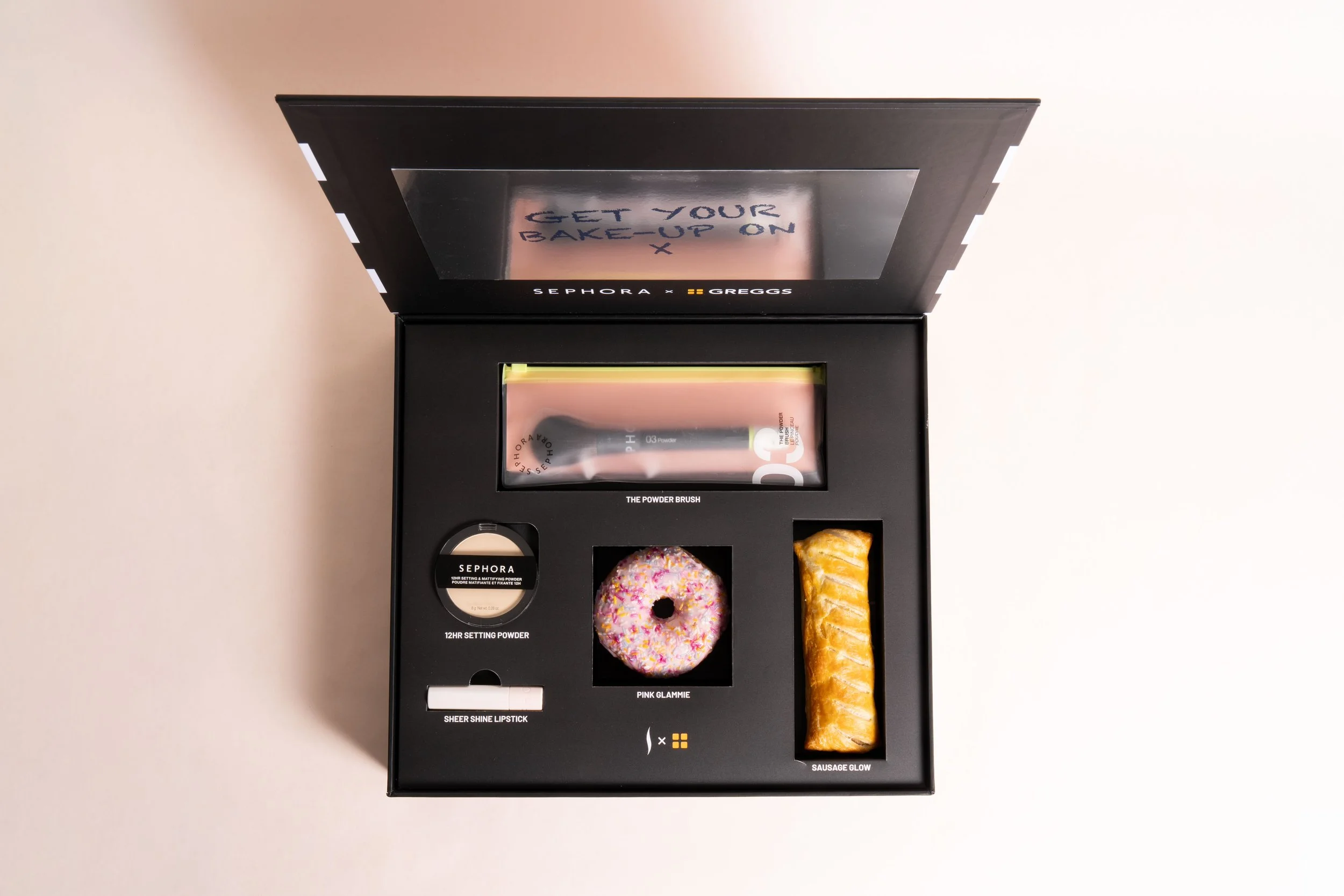 Greggs x Sephora PR Packaging