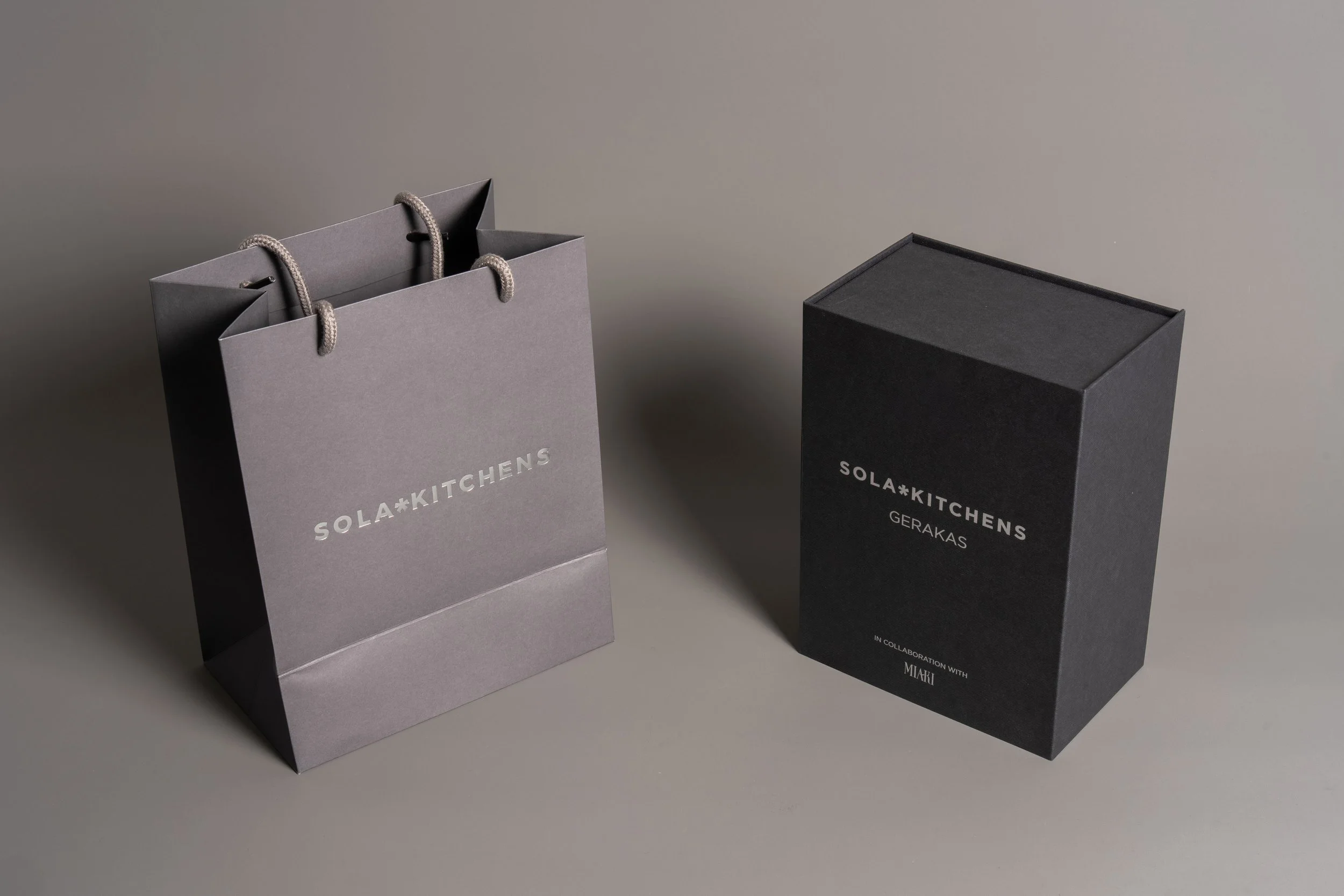 Sola Kitchens luxury bag and box