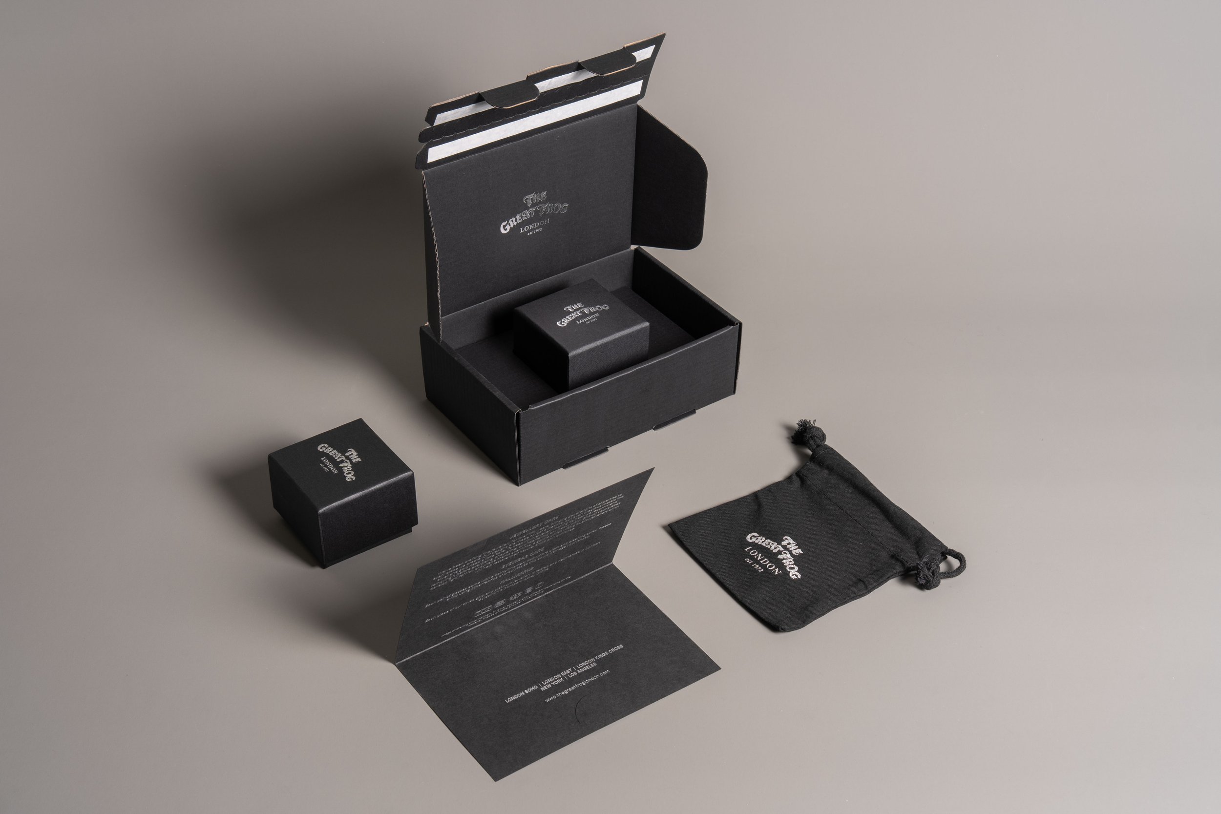 The Great Frog jewellery packaging