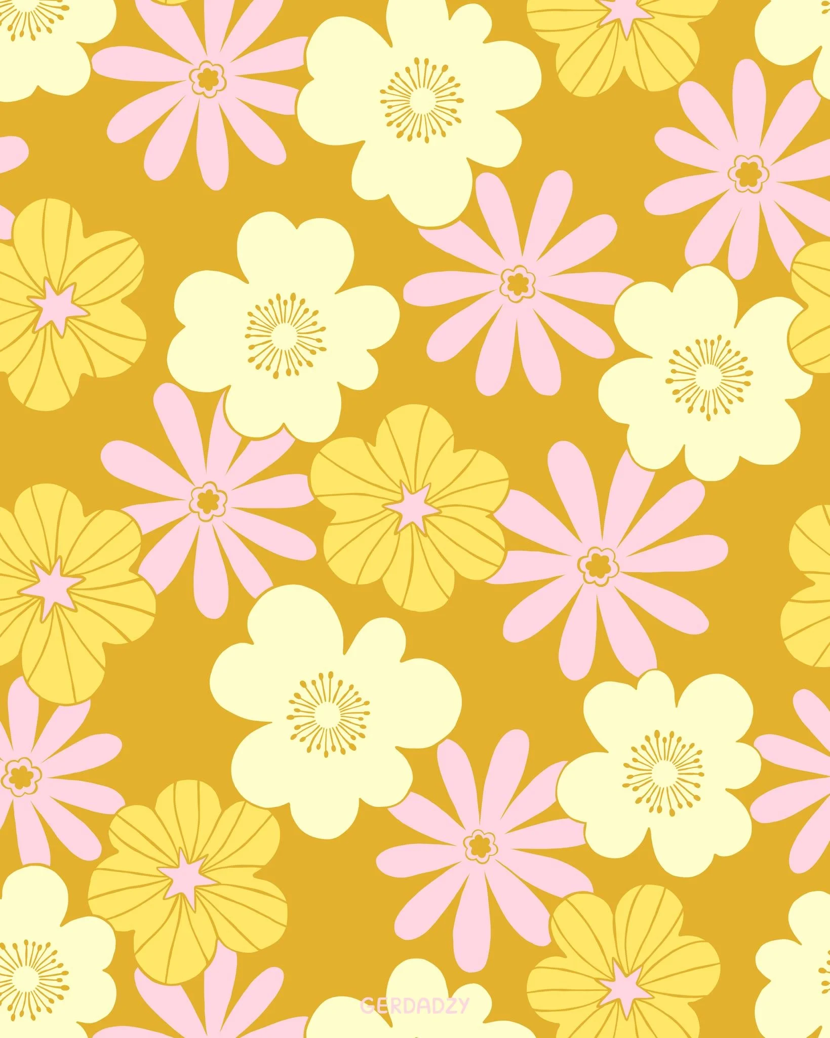 I thought this pattern could use some color 😎 (duotone versions a few posts back) 🌸

#floralpattern #floralprint #surfacedesigner