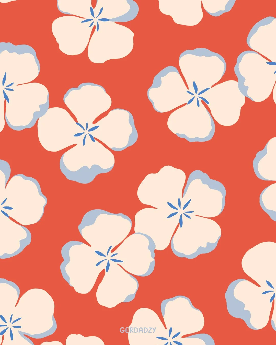 New large-scale floral in beautiful colors, ready for spring! 🌸 Simple, but impactful ✨

#floralpattern #surfacedesigner #patterndesigner