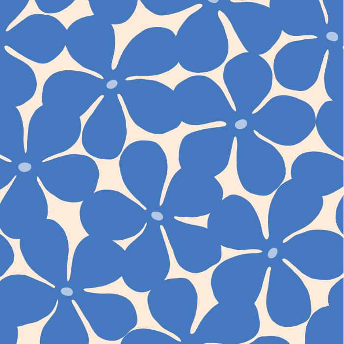 11. Chunky florals - blue