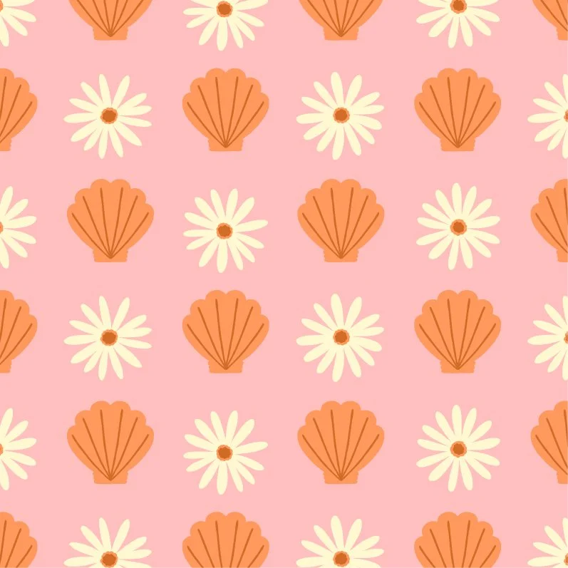  06. Shells & flowers - pink