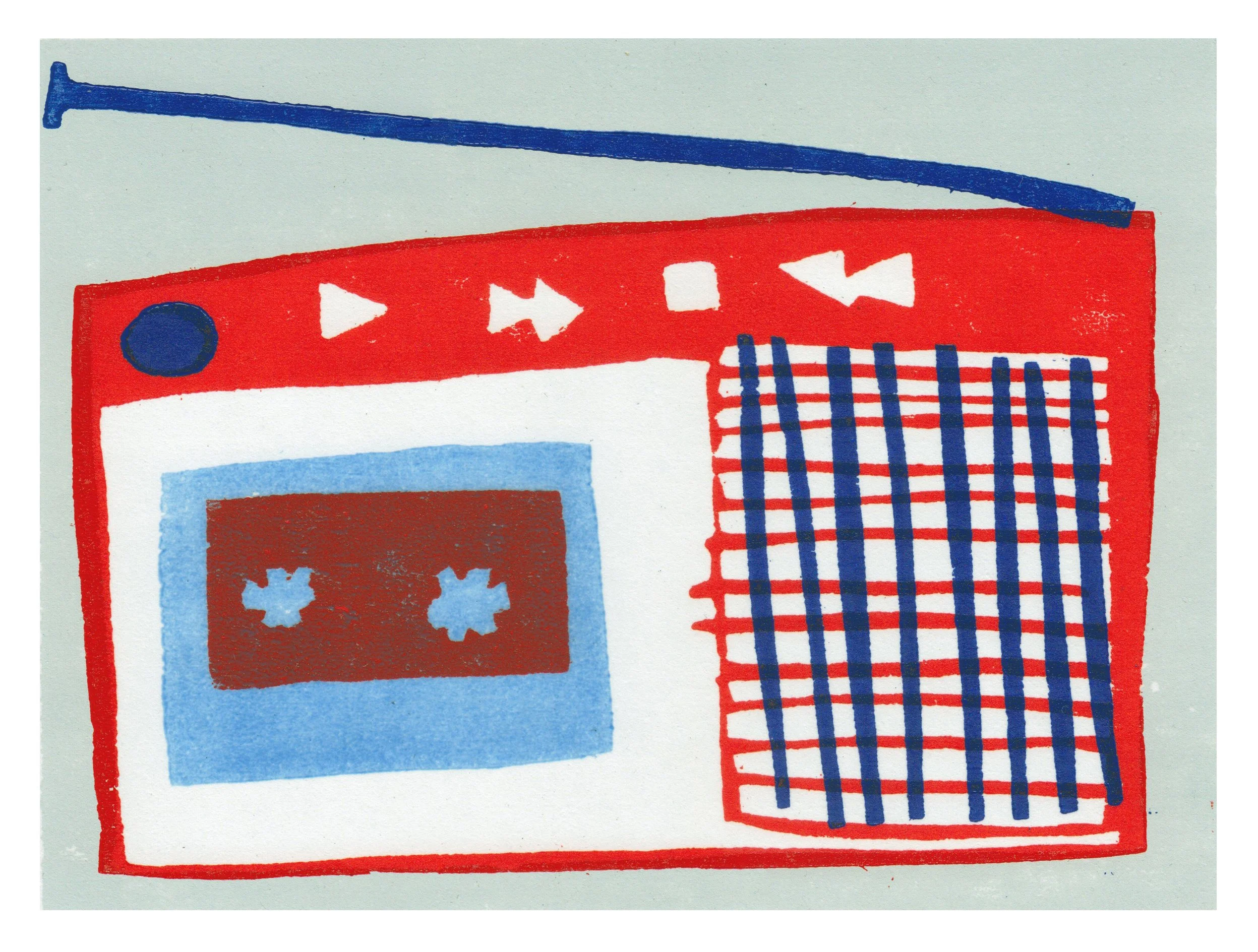 Cassette Player woodcut print.jpg