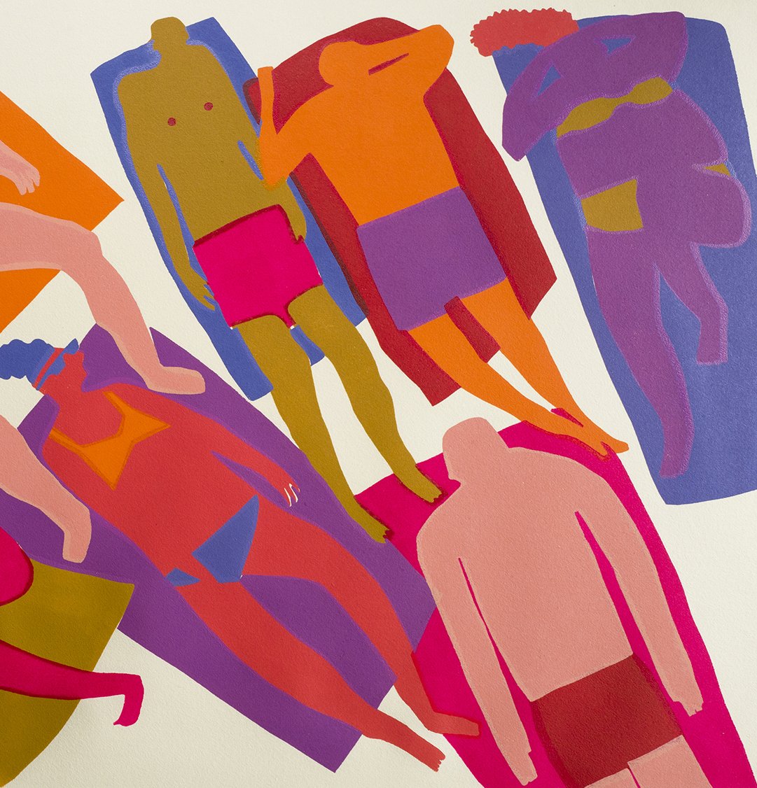 Sunbathers Linocut Print 2- Hannah Forward.jpg