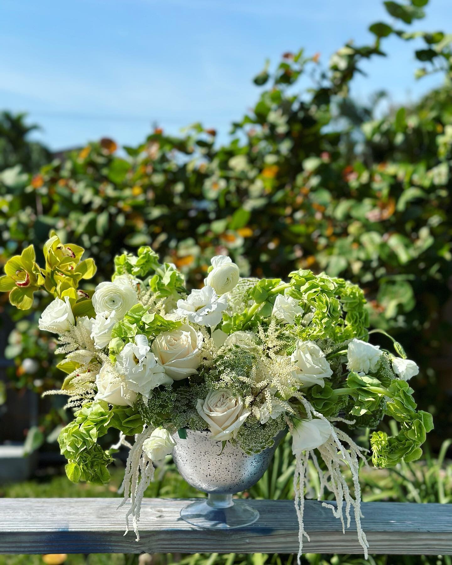 There's nothing classier than a white and green flower arrangement (and how about those Bells of Ireland🤤🍀?!)