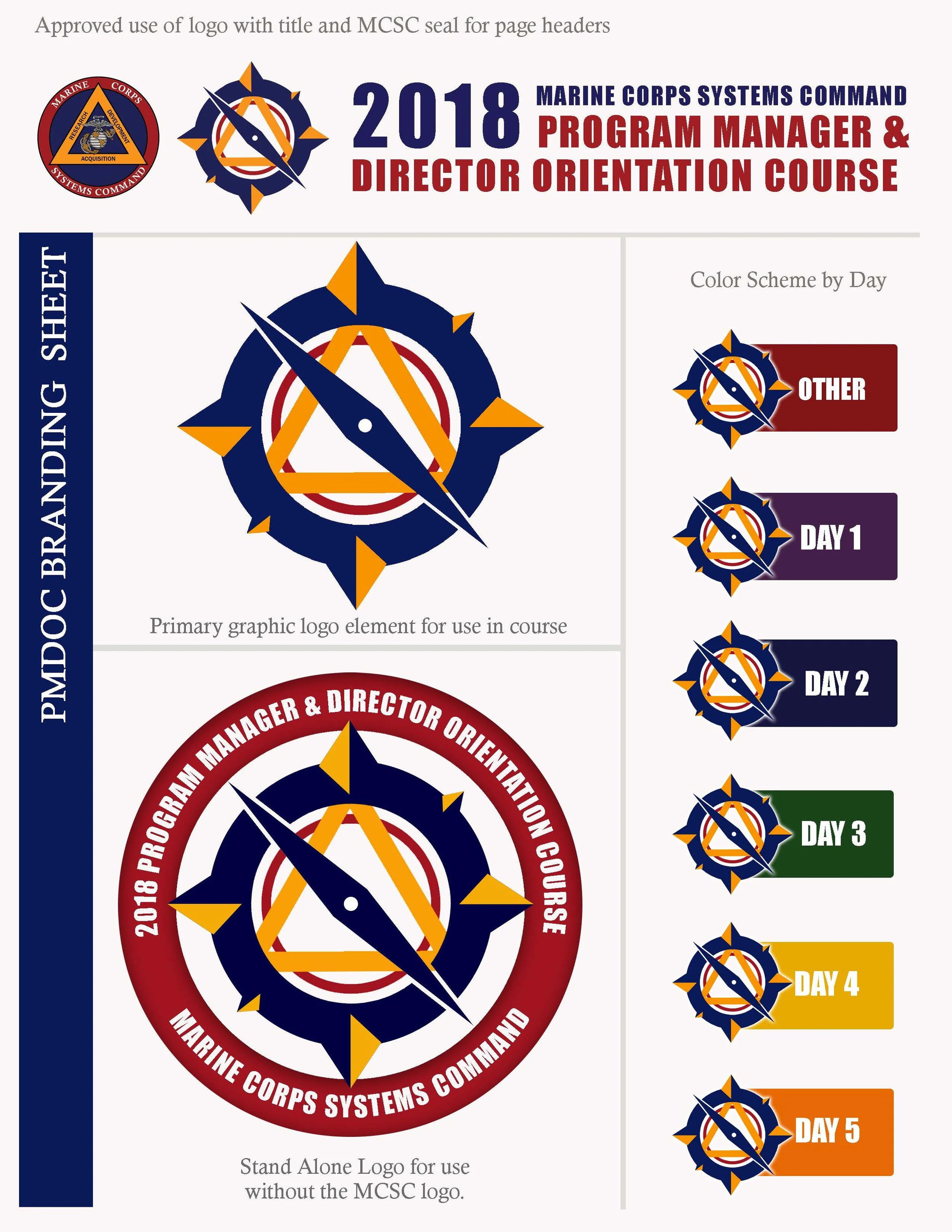 2018: Branding for Program Manager Course for MARCORSYSCOM (Adobe Photoshop & Illustrator) 