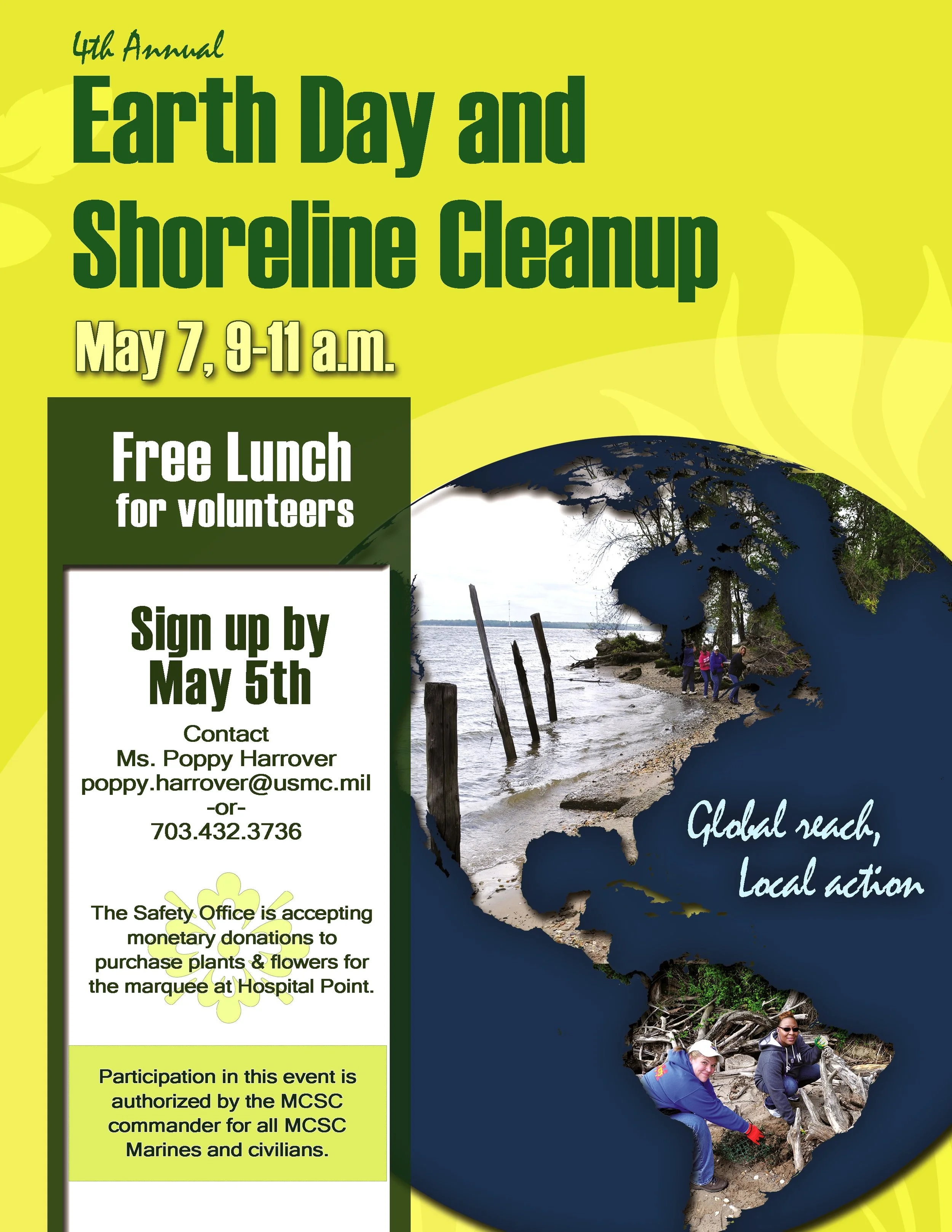 Year unknown: Earth Day clean up poster (Adobe CC)