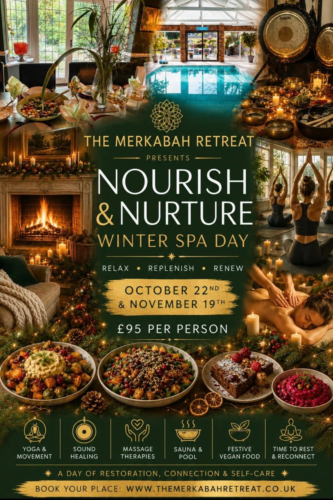 Nurture and Nourish Winter Spa Days ~ 22nd October & 19th November