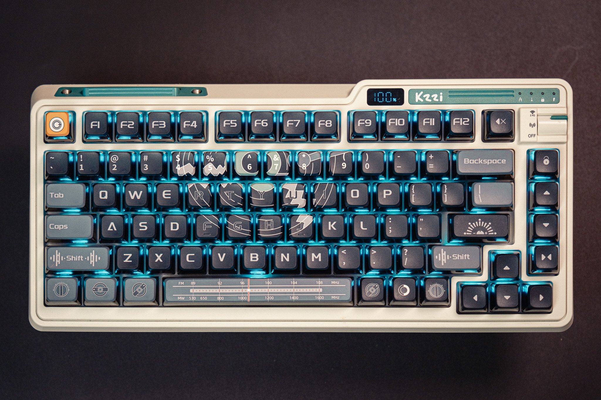 Kzzi K75 | Flaming Purple Switches | HiFi Keycaps