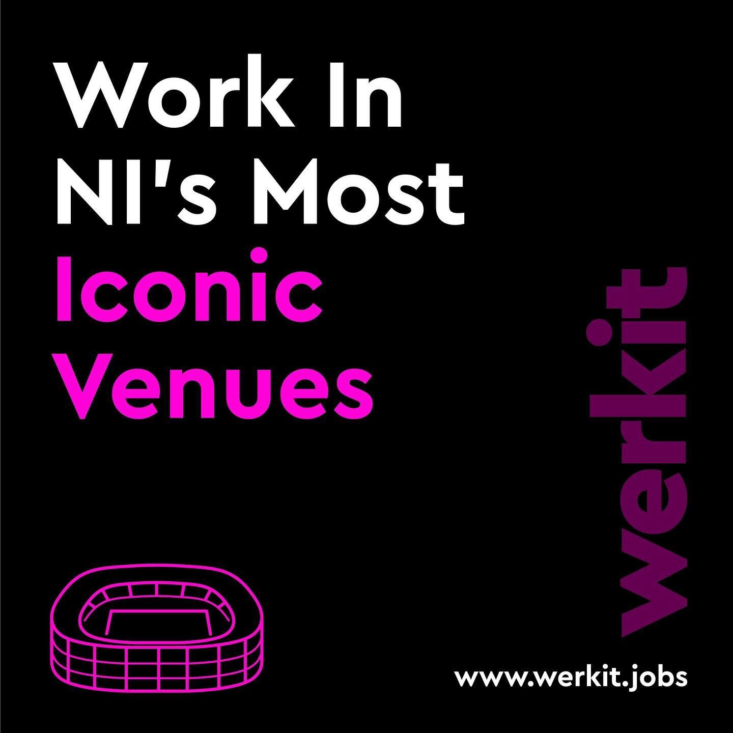 werkit in Northern Ireland&rsquo;s most iconic venues! ⚽️🏇🏉 

Attend a recruitment open day, sign up &amp; decide which event you work at when!

We currently operate in: 
&bull; Ulster Rugby Kingspan Stadium 🏉 
&bull; The National Stadium ⚽️ 
&bul