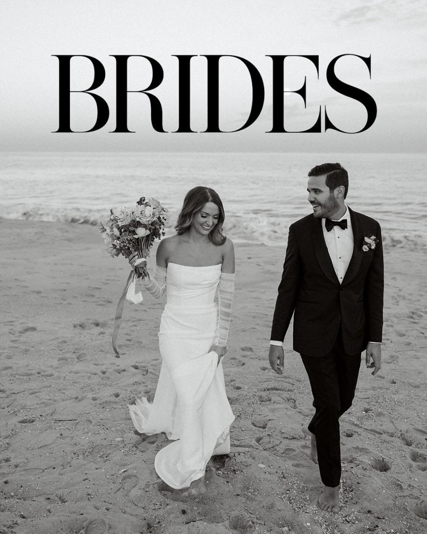 Stroll on the beach with Alyssa + Nick, now featured on @brides! Link in bio to see more.