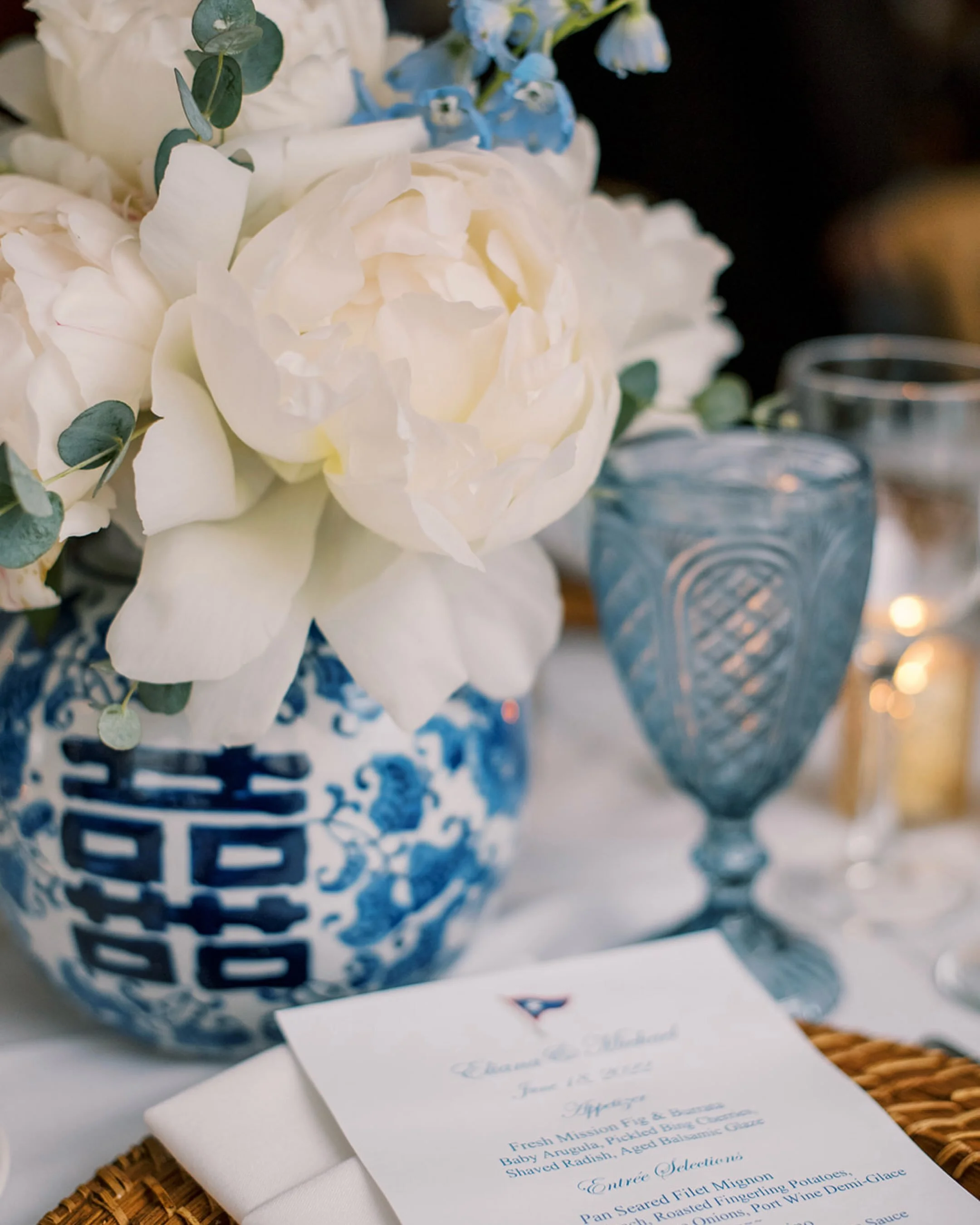 So many beautiful shades of blue at Eliana and Michael&rsquo;s wedding at the American Yacht Club. 
.
.
.
Venue: @americanyachtclub 
Planner: @slicklittlebride 
Hair and makeup: @danabartoneweddings 
Florals: flowersinthepark 
Rentals: @smithpartyren