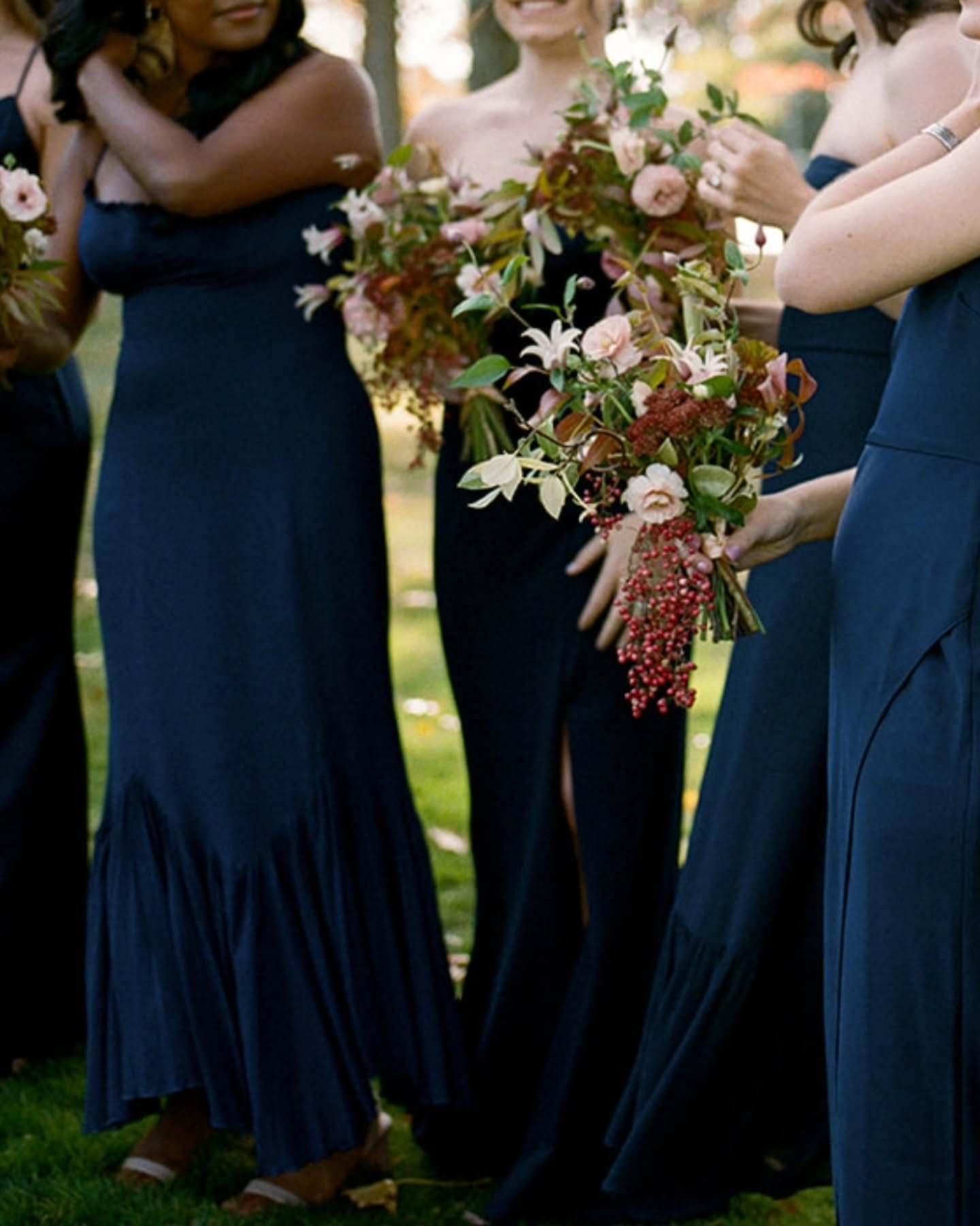 From their tables and dance floor to their gorgeous ceremony arch, the colors of fall were on display at Christine and Ezra's wedding day. By incorporating the colors of the season, their decor matched the surrounding landscape, bringing the colors o