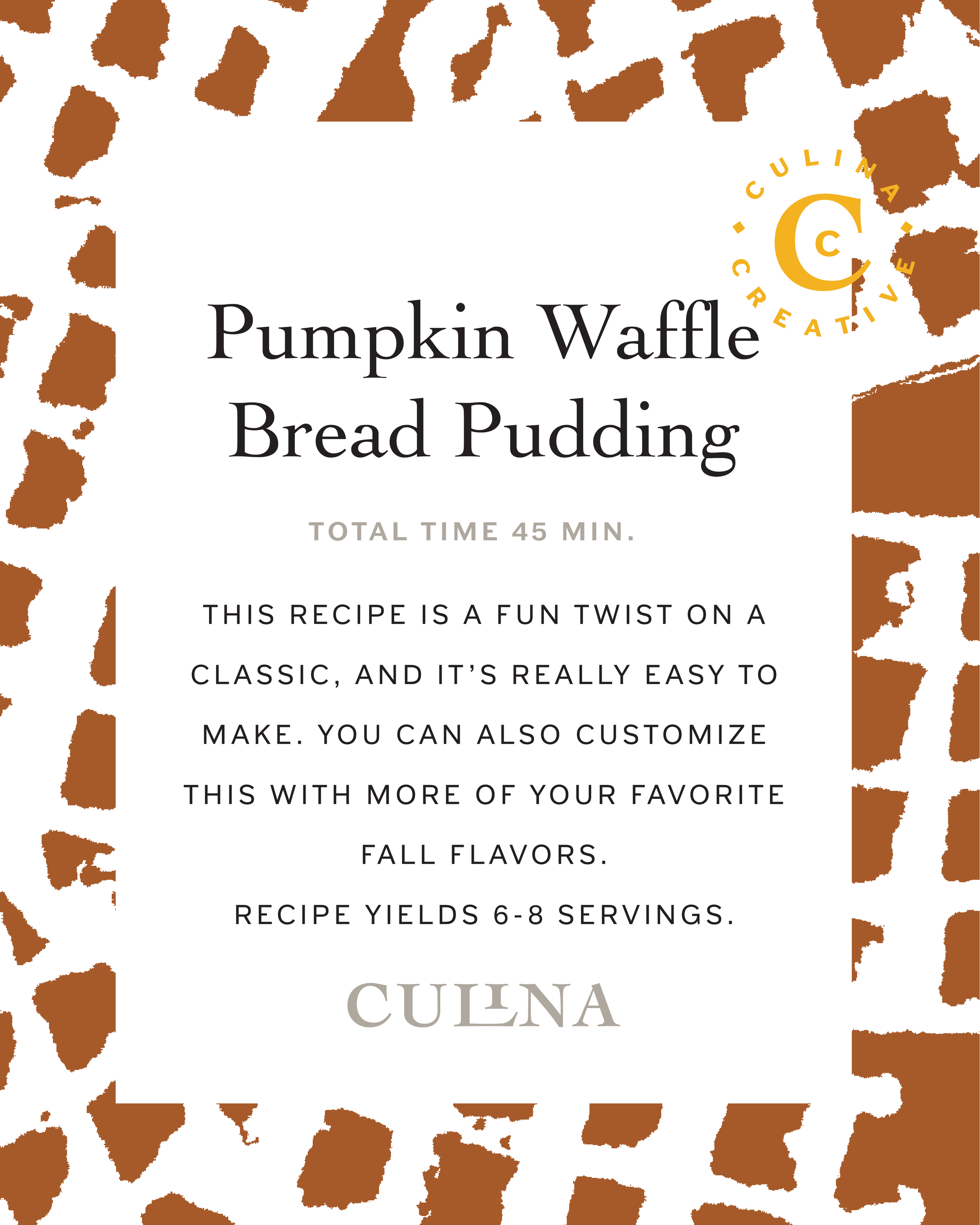 Pumpkin Waffle Bread Pudding