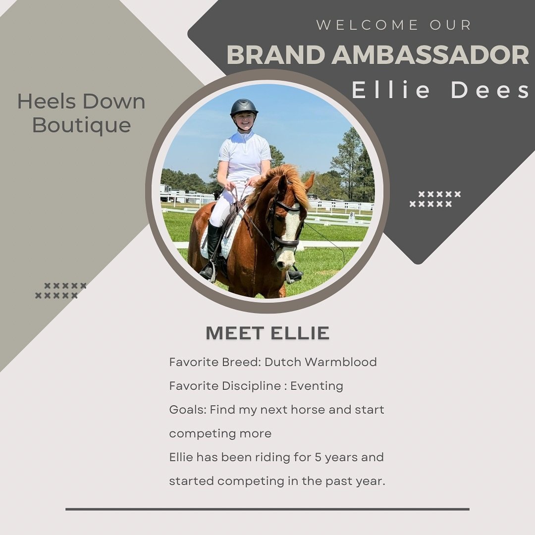 Introducing our 2nd brand ambassador Ellie! Super excited to have her join us. Follow her @e.r.d.eventing. #equestrianbrandambassador #equestrianshop #equestrian #horsegirl #ooltewah #collegedale #chattanooga #ooltewahboutique #womenownedsmallbusines