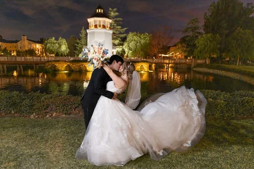 Bride and Groom night photography at Santa Clarita California