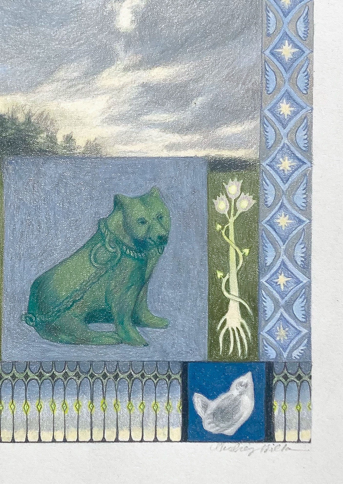 Audrey Bialke__Green bear, fast moving clouds_ by Audrey Bialke Detail - Audrey Bialke_BlueShopGallery_WOP7_318.jpg