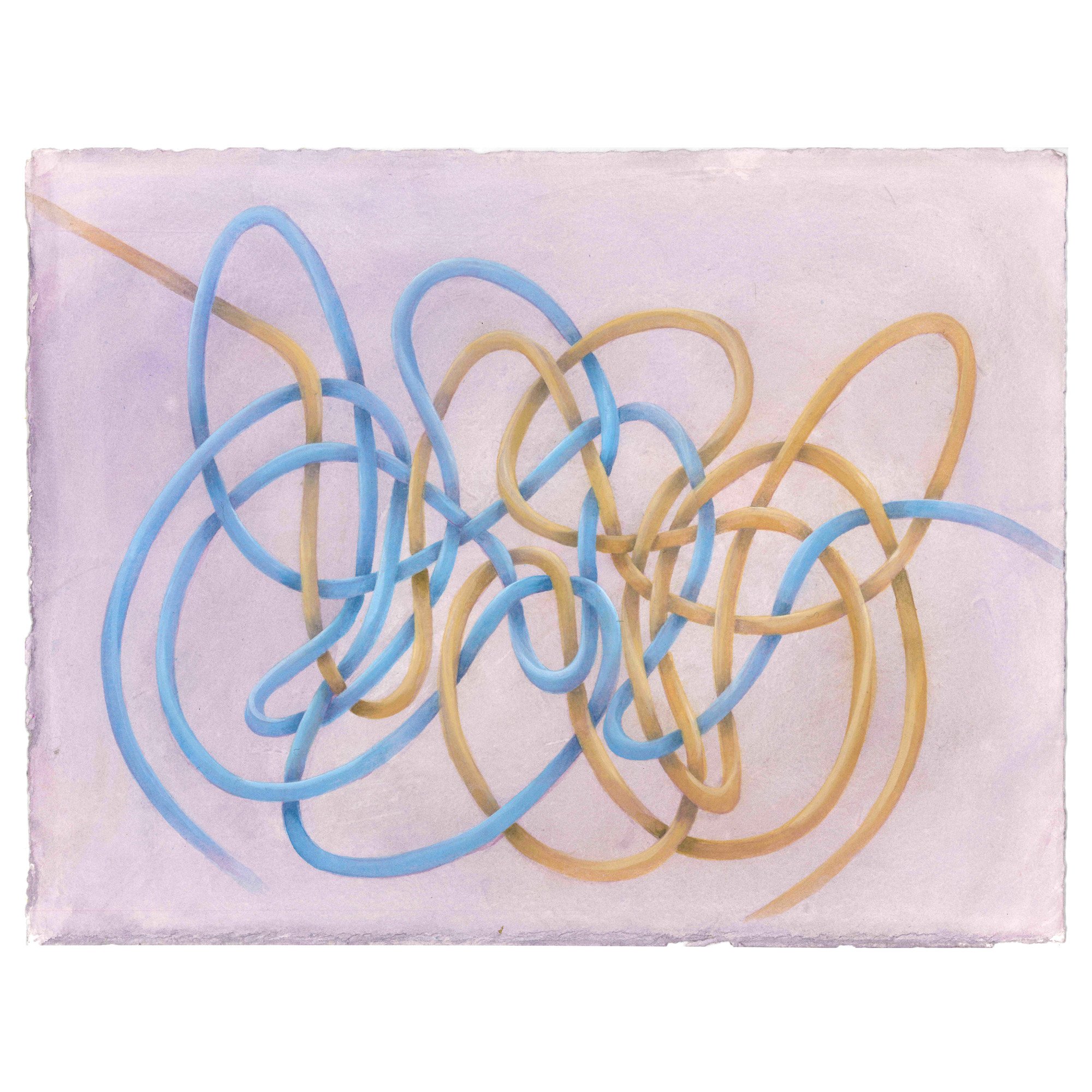 'Weave Blue and Ochre' by Claude Vergez